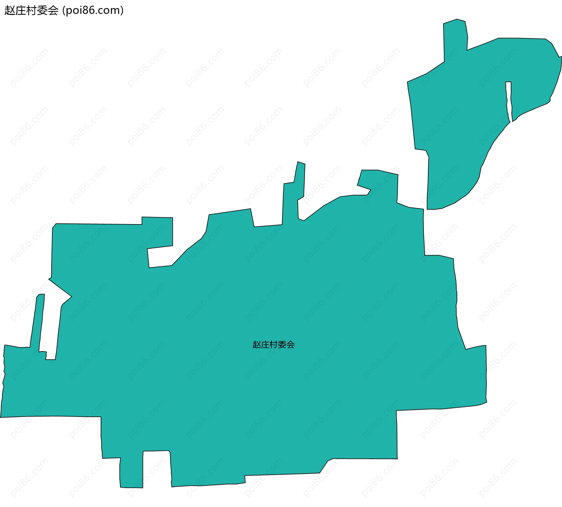 赵庄村委会边界地图