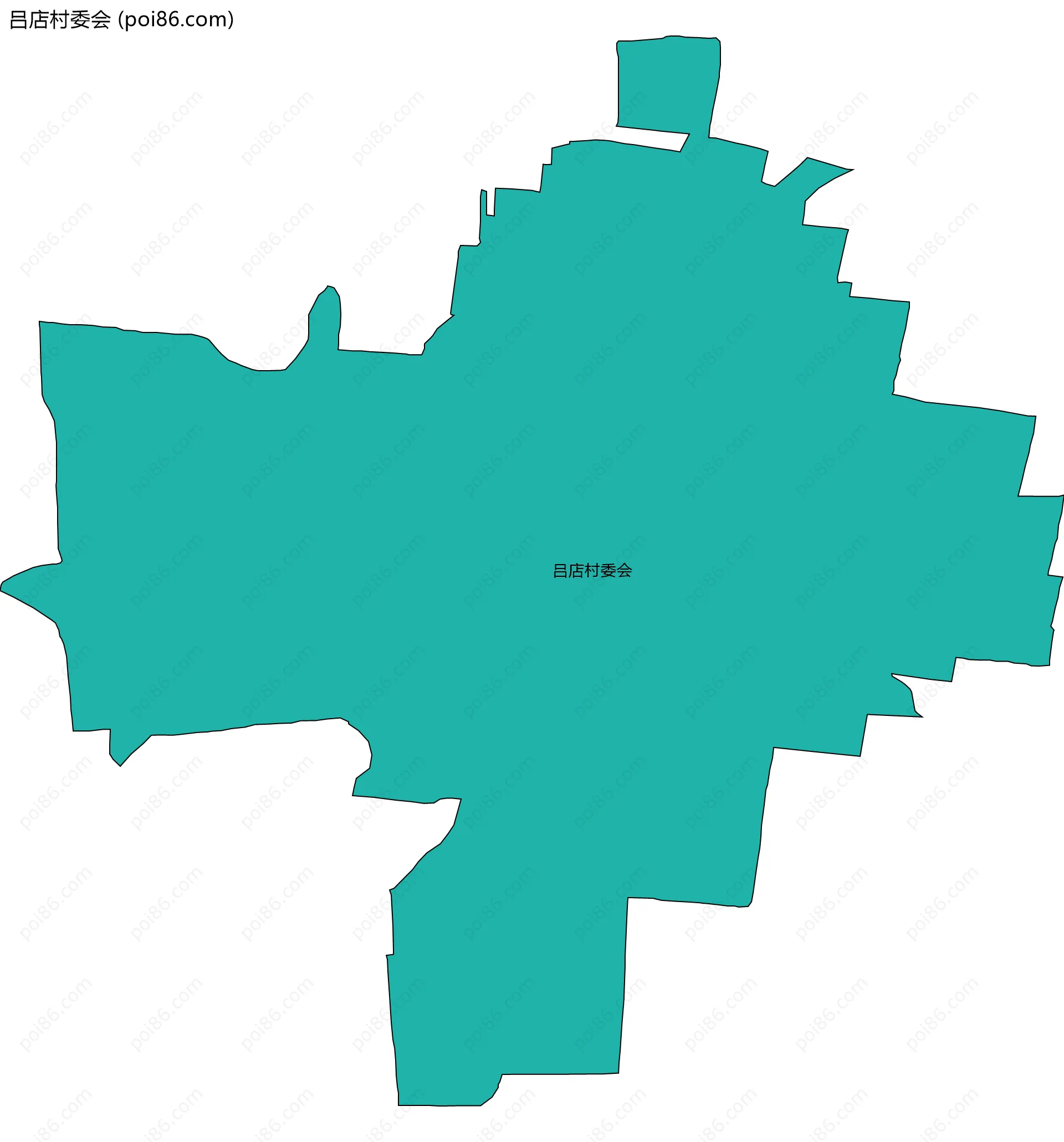 吕店村委会边界地图