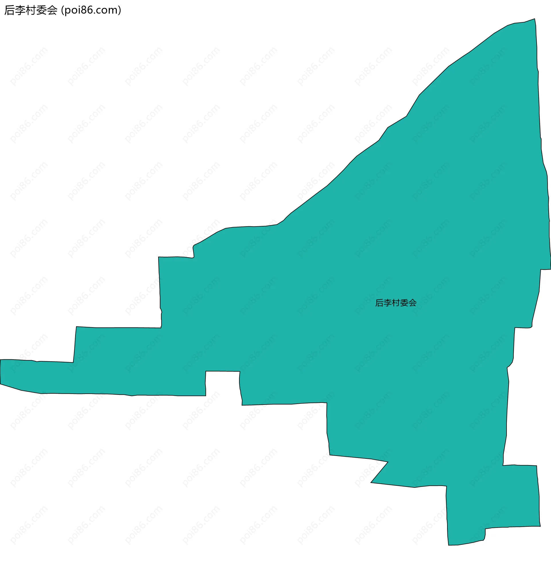 后李村委会边界地图