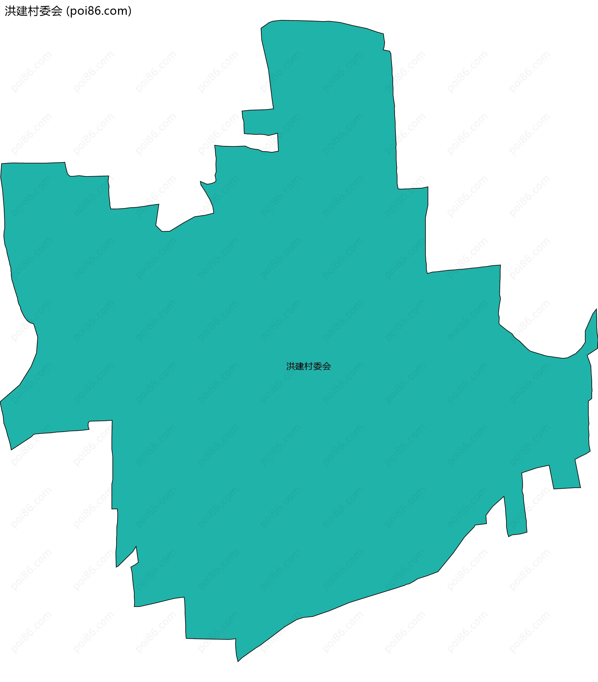洪建村委会边界地图