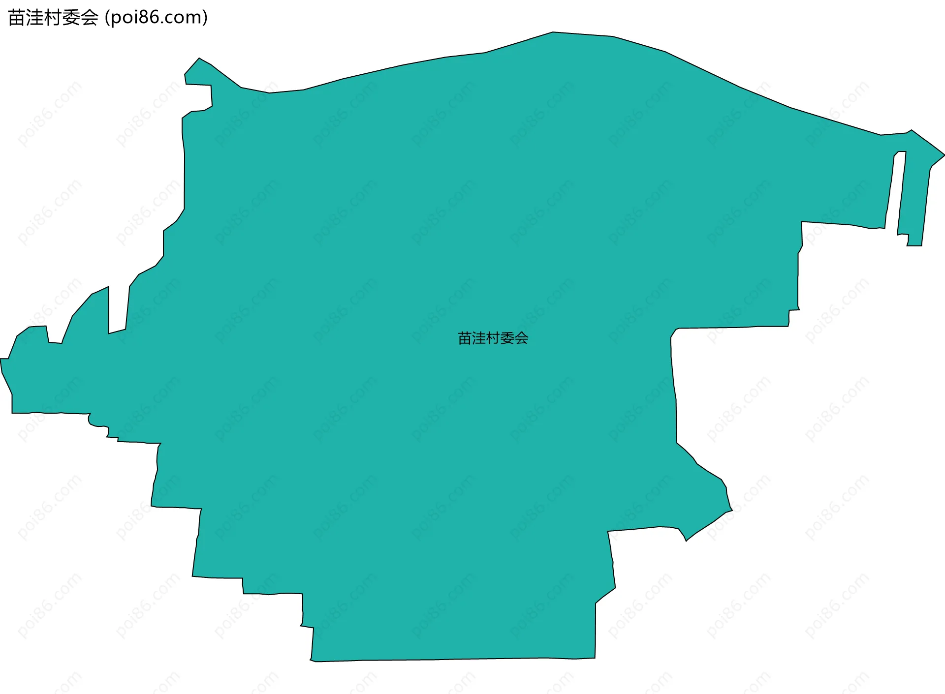 苗洼村委会边界地图