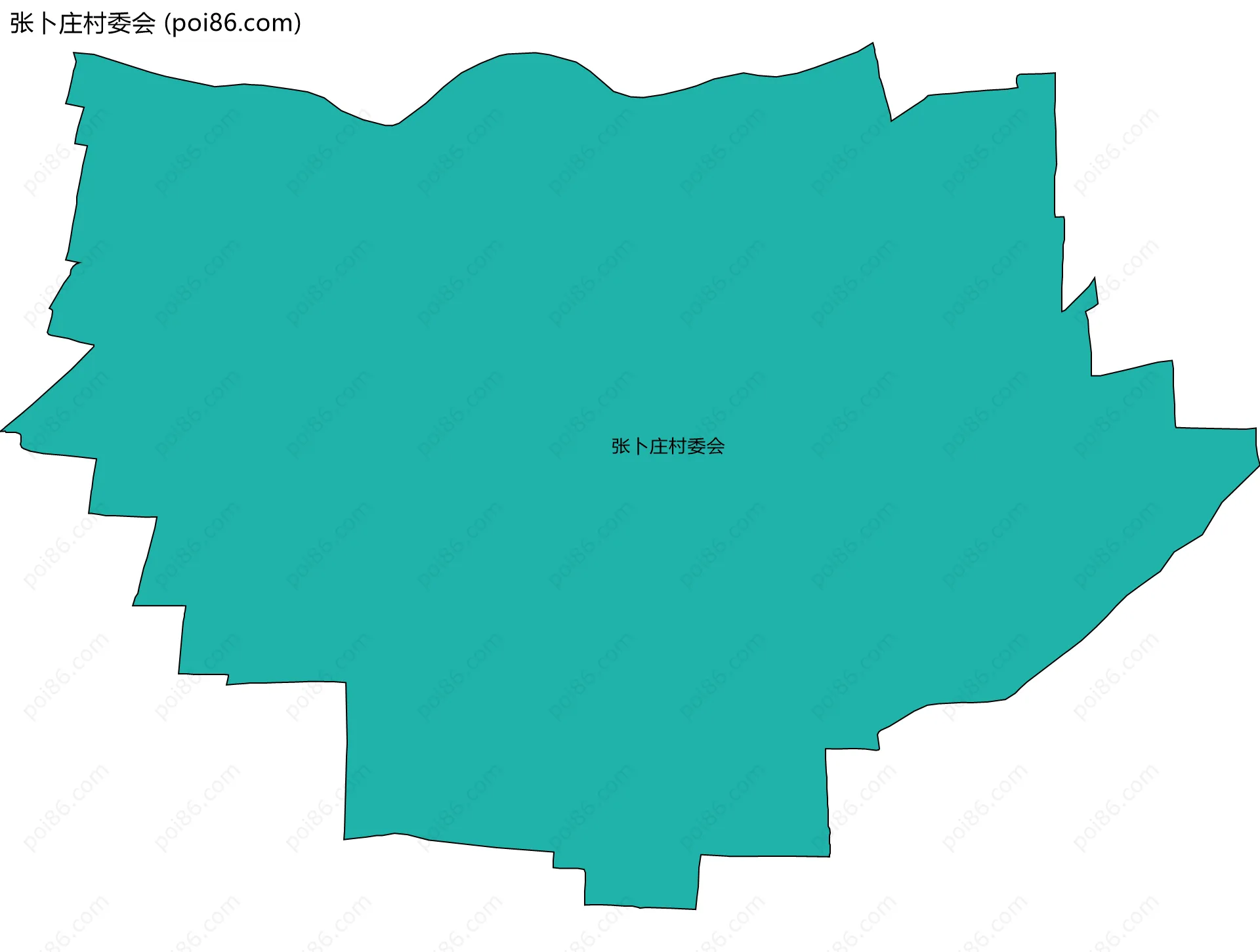 张卜庄村委会边界地图