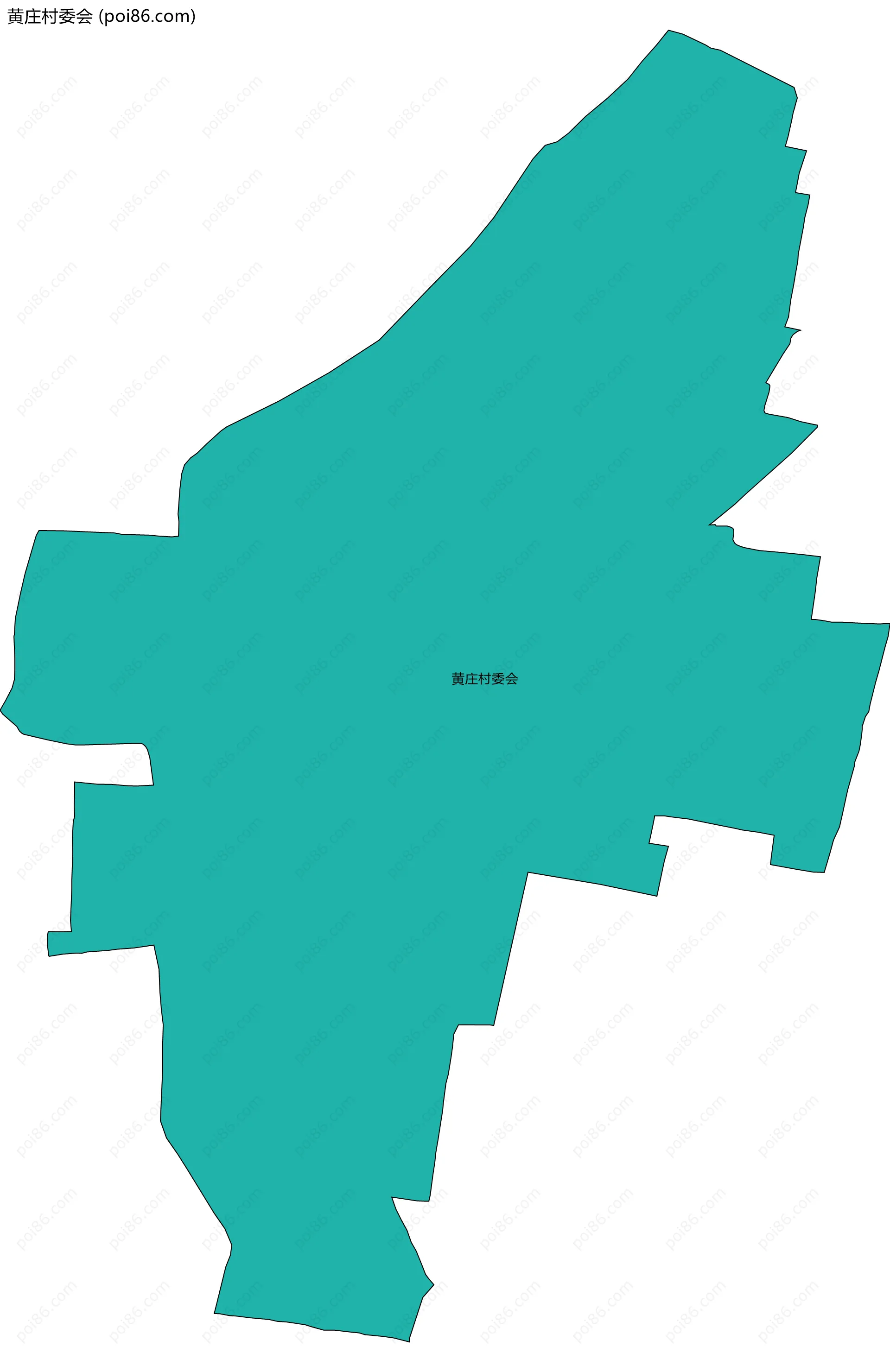 黄庄村委会边界地图