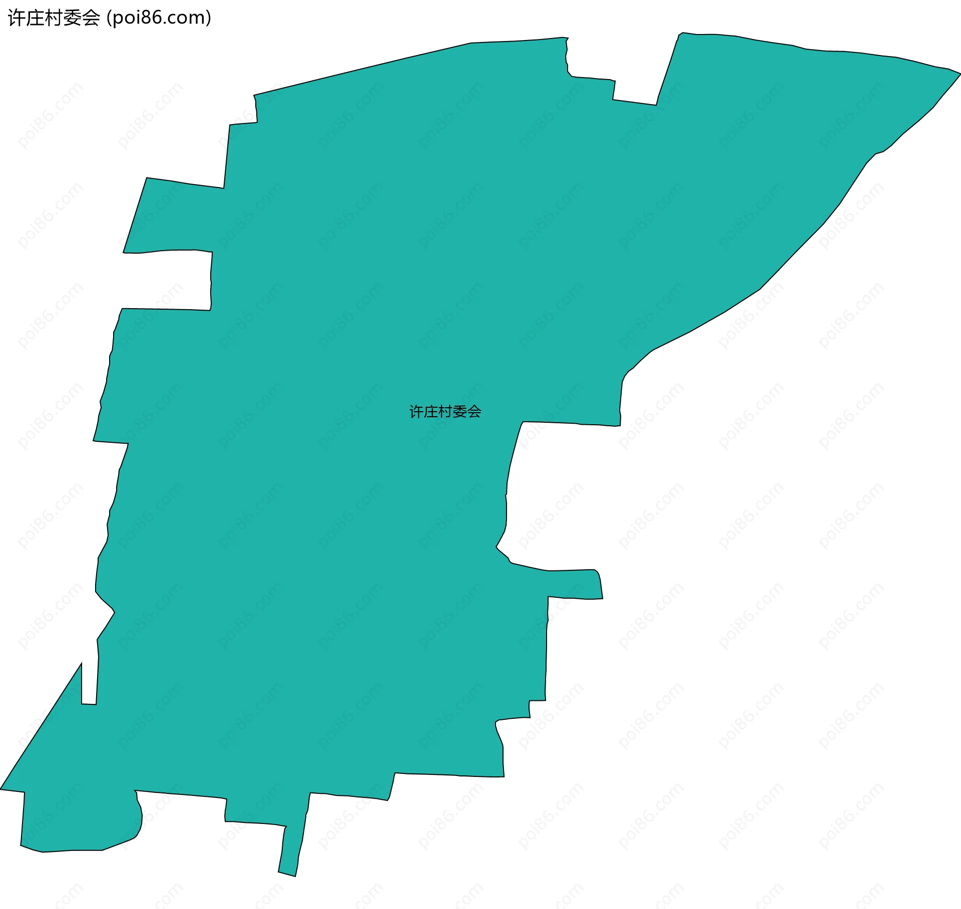 许庄村委会边界地图