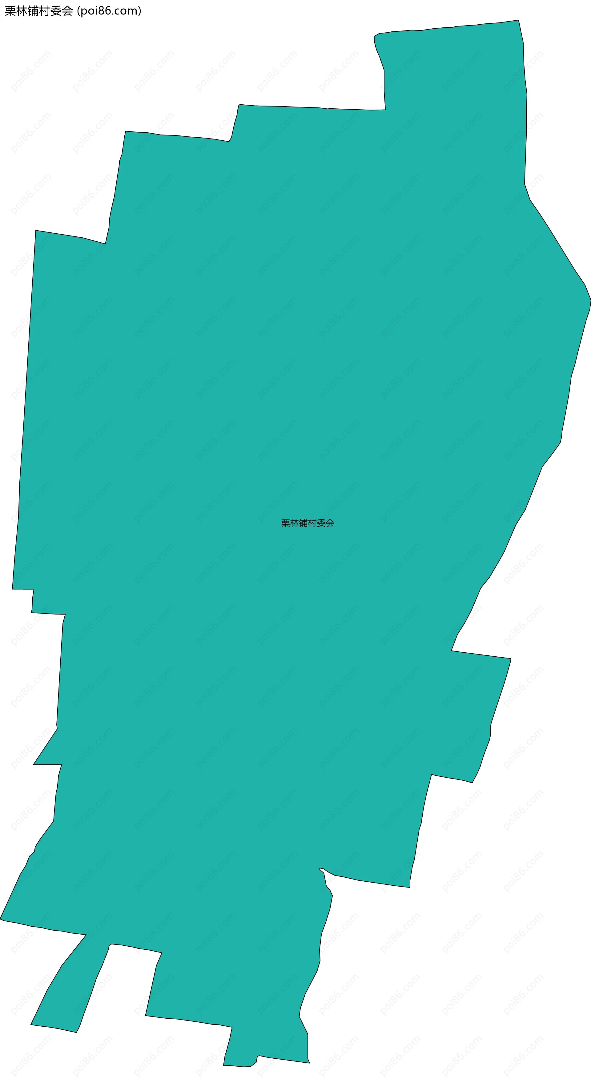 栗林铺村委会边界地图