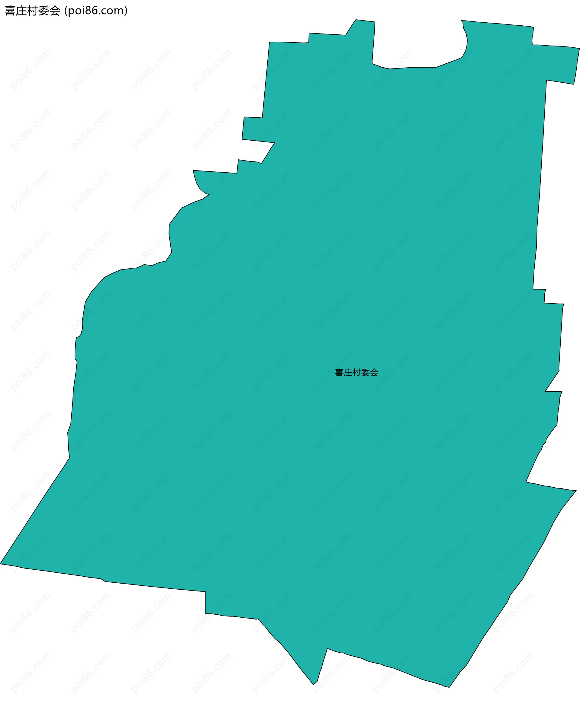 喜庄村委会边界地图