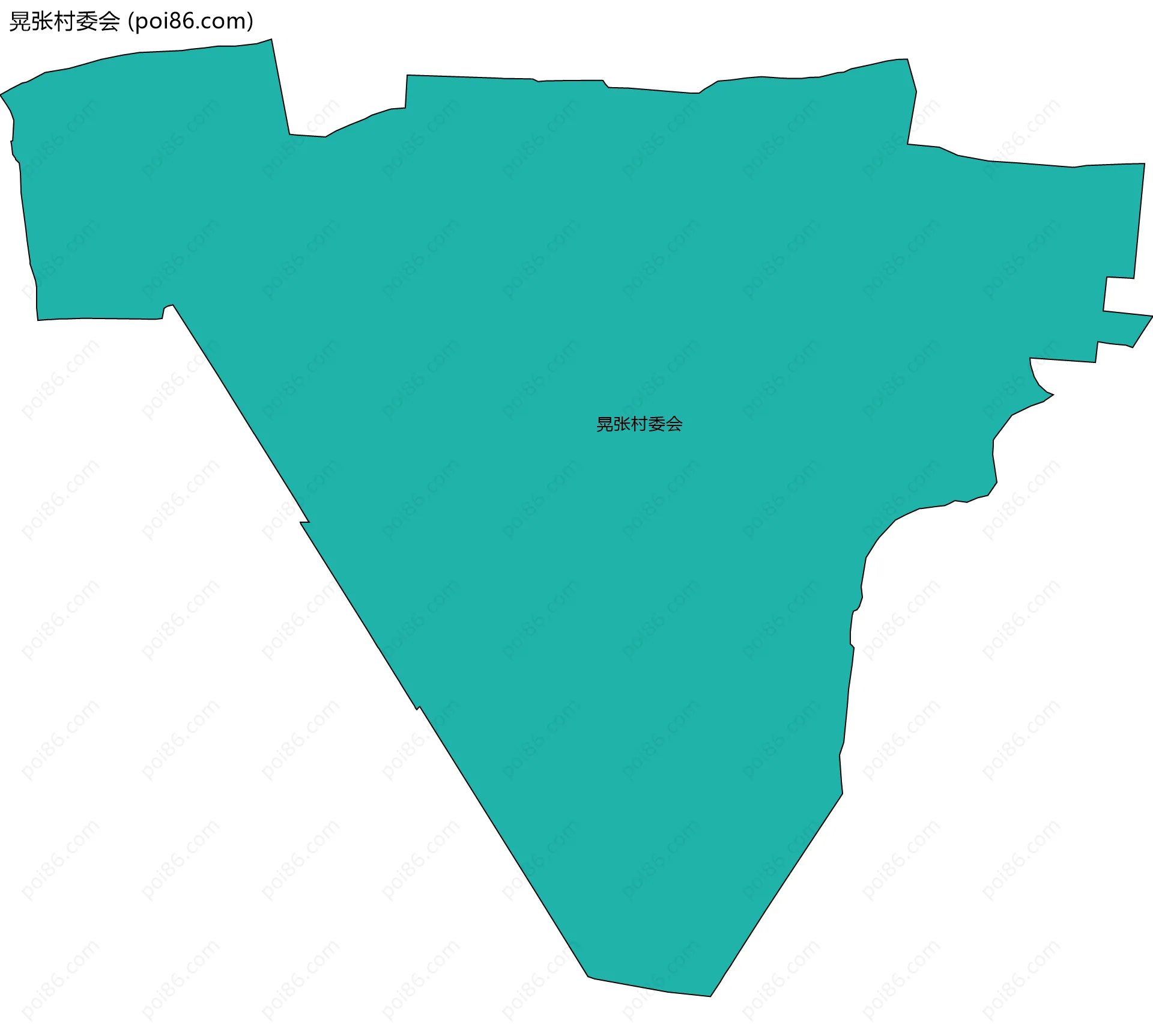 晃张村委会边界地图