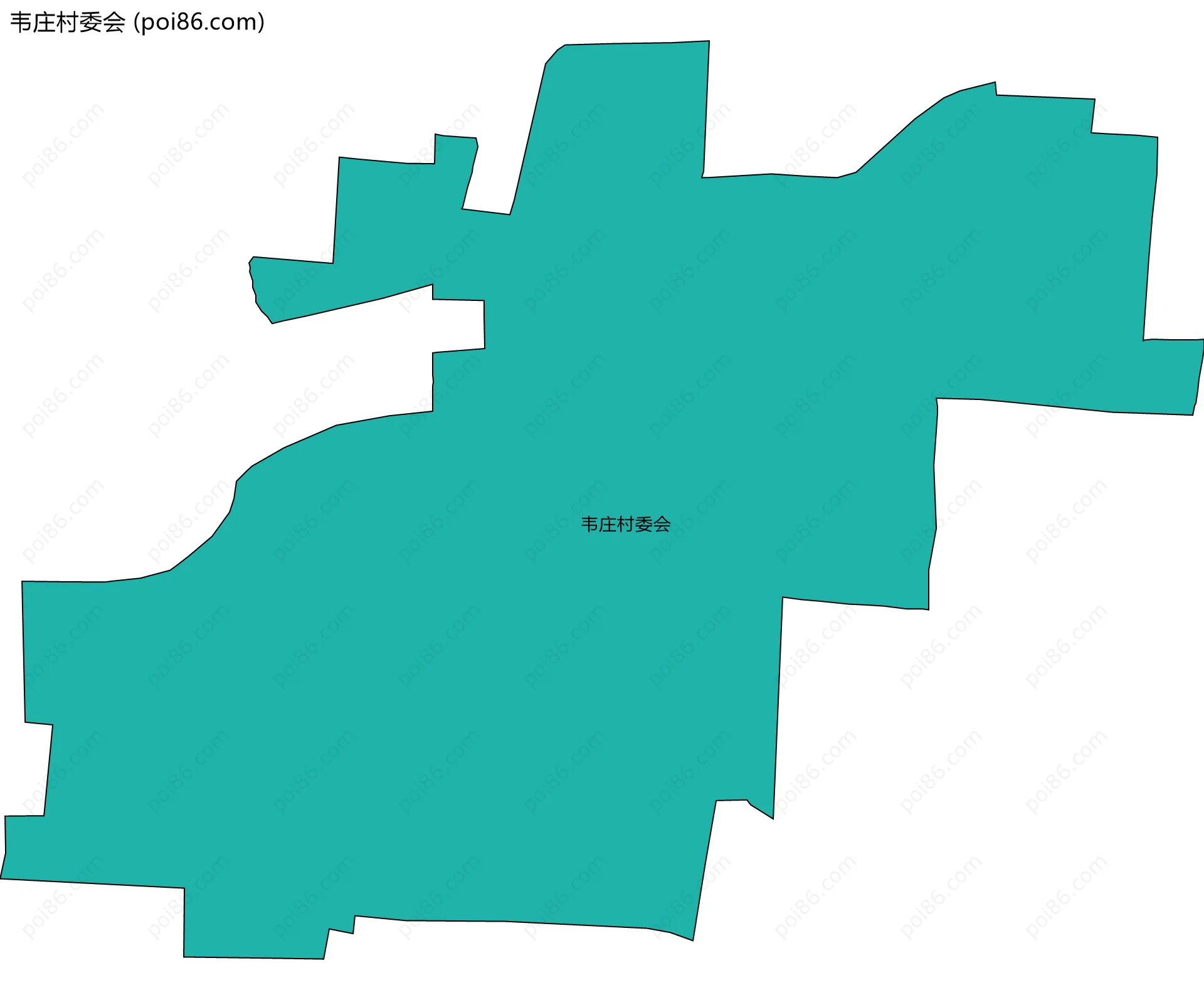 韦庄村委会边界地图