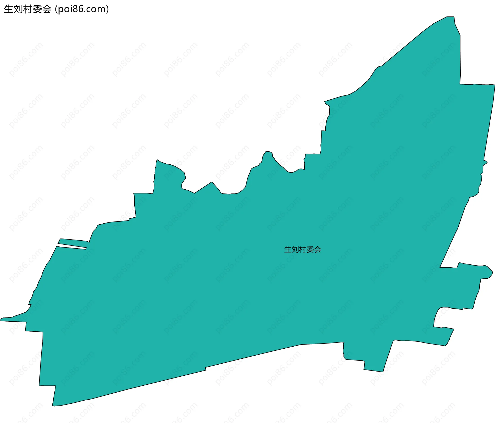 生刘村委会边界地图