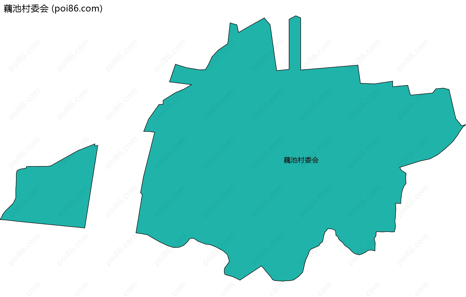 藕池村委会边界地图