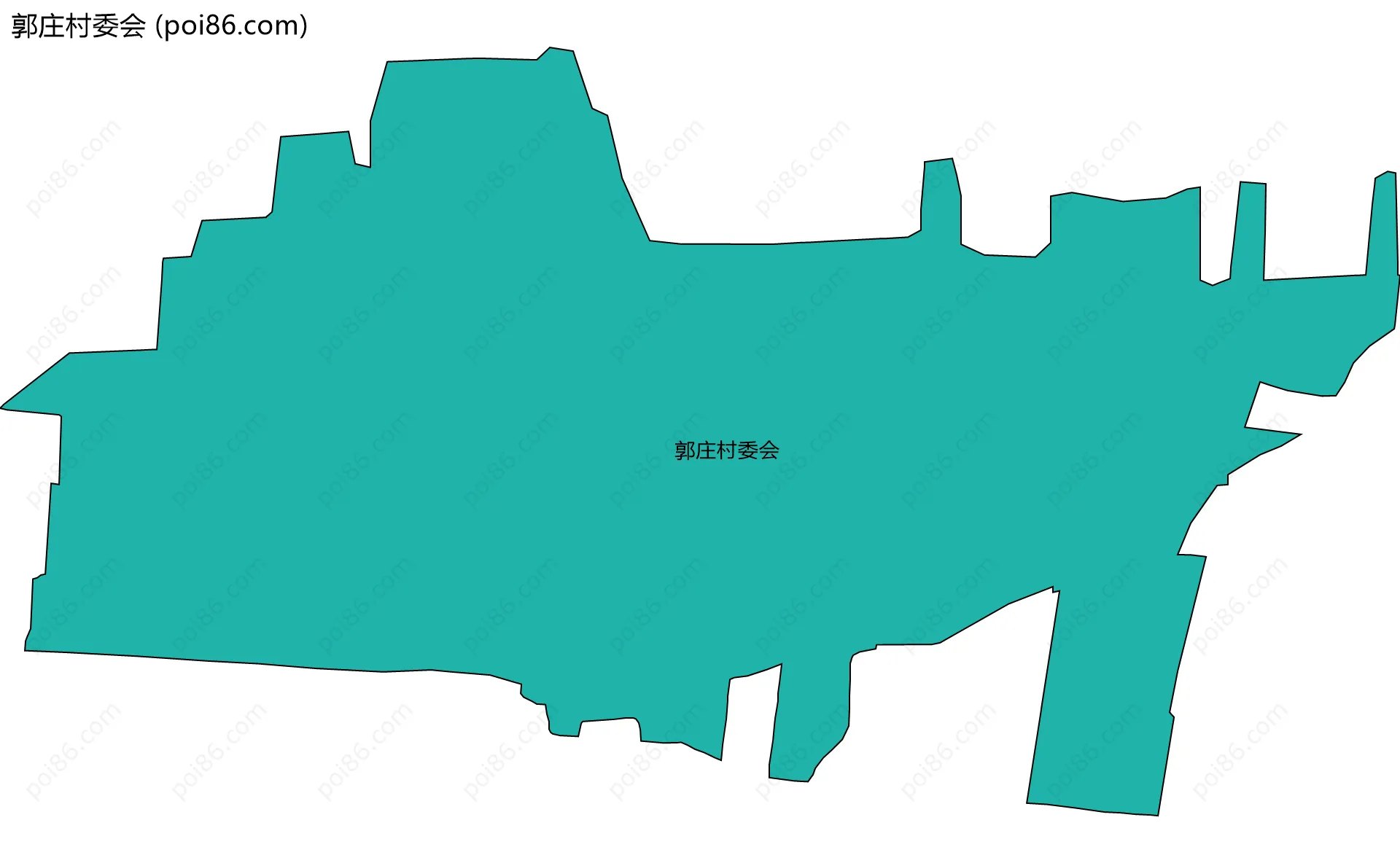 郭庄村委会边界地图