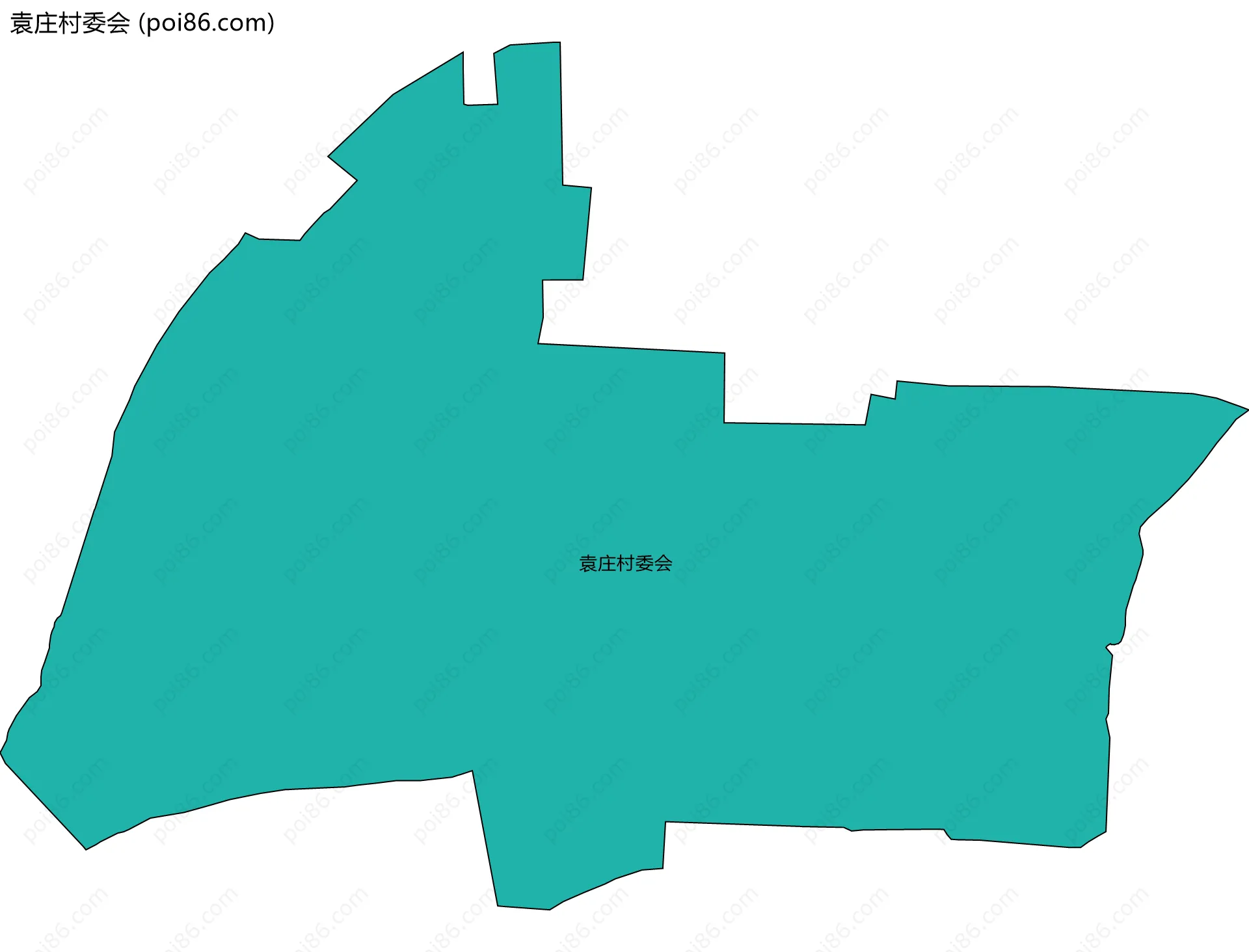 袁庄村委会边界地图