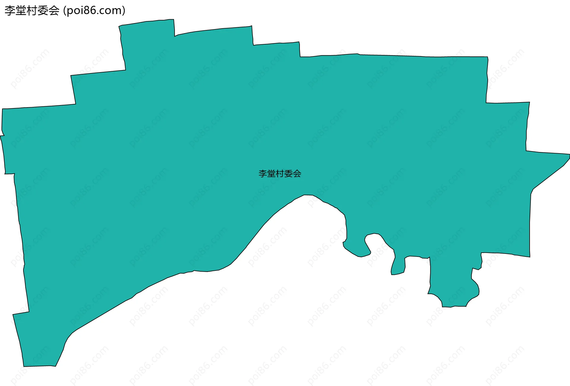 李堂村委会边界地图