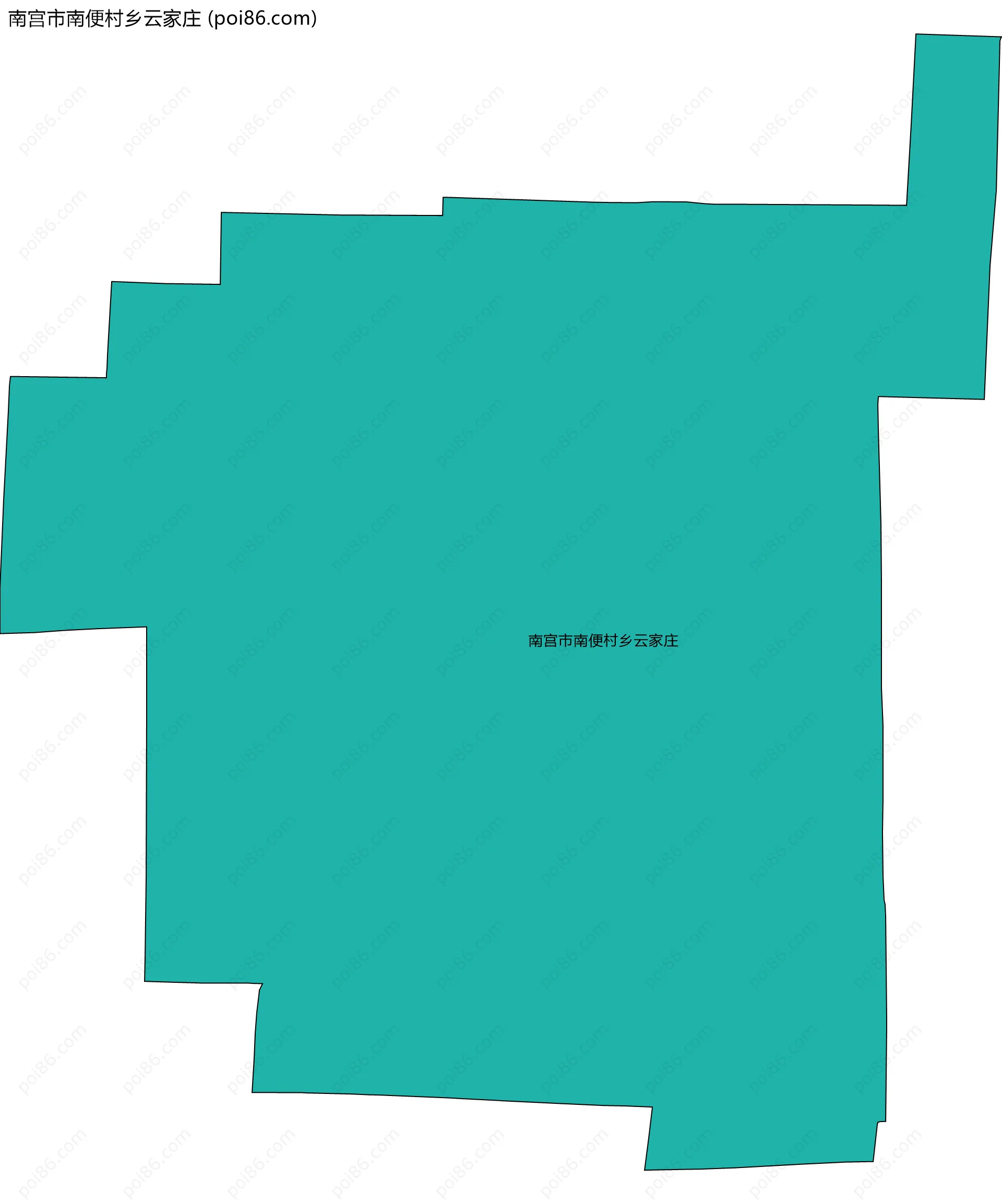 南宫市南便村乡云家庄边界地图