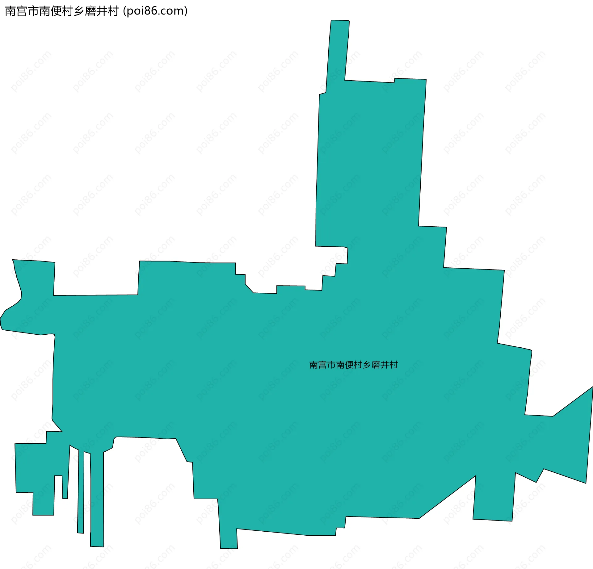 南宫市南便村乡磨井村边界地图