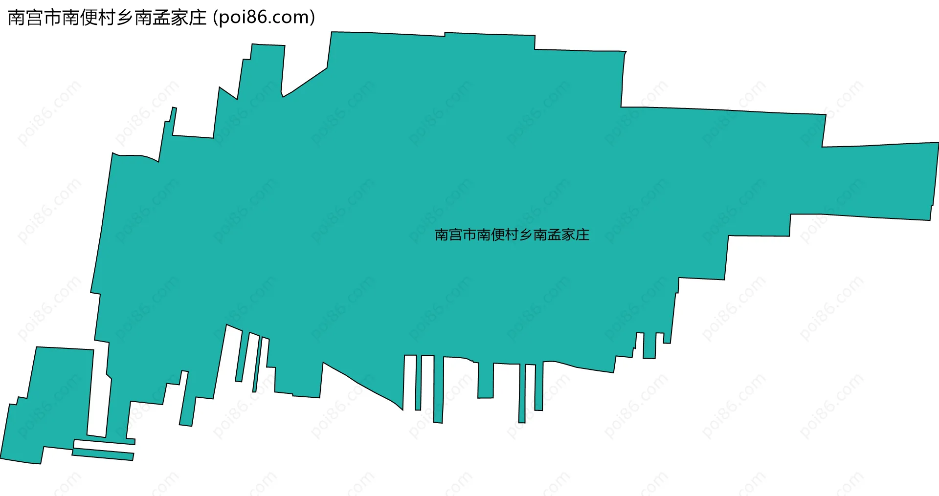 南宫市南便村乡南孟家庄边界地图