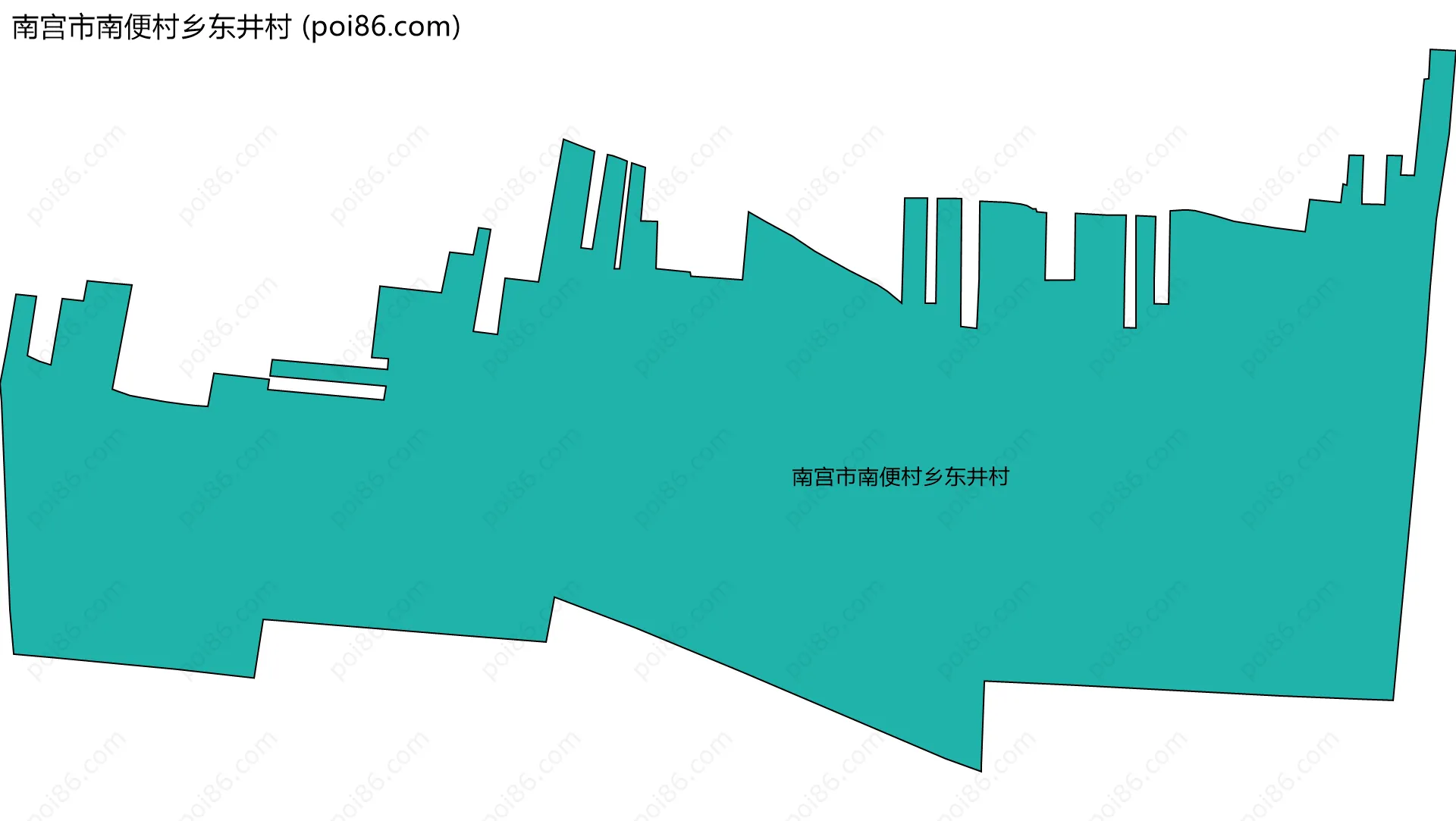 南宫市南便村乡东井村边界地图