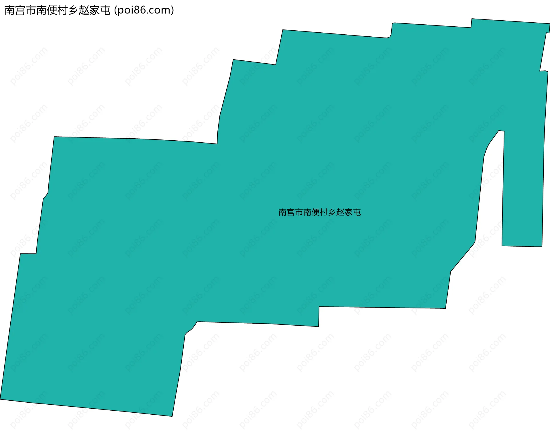 南宫市南便村乡赵家屯边界地图