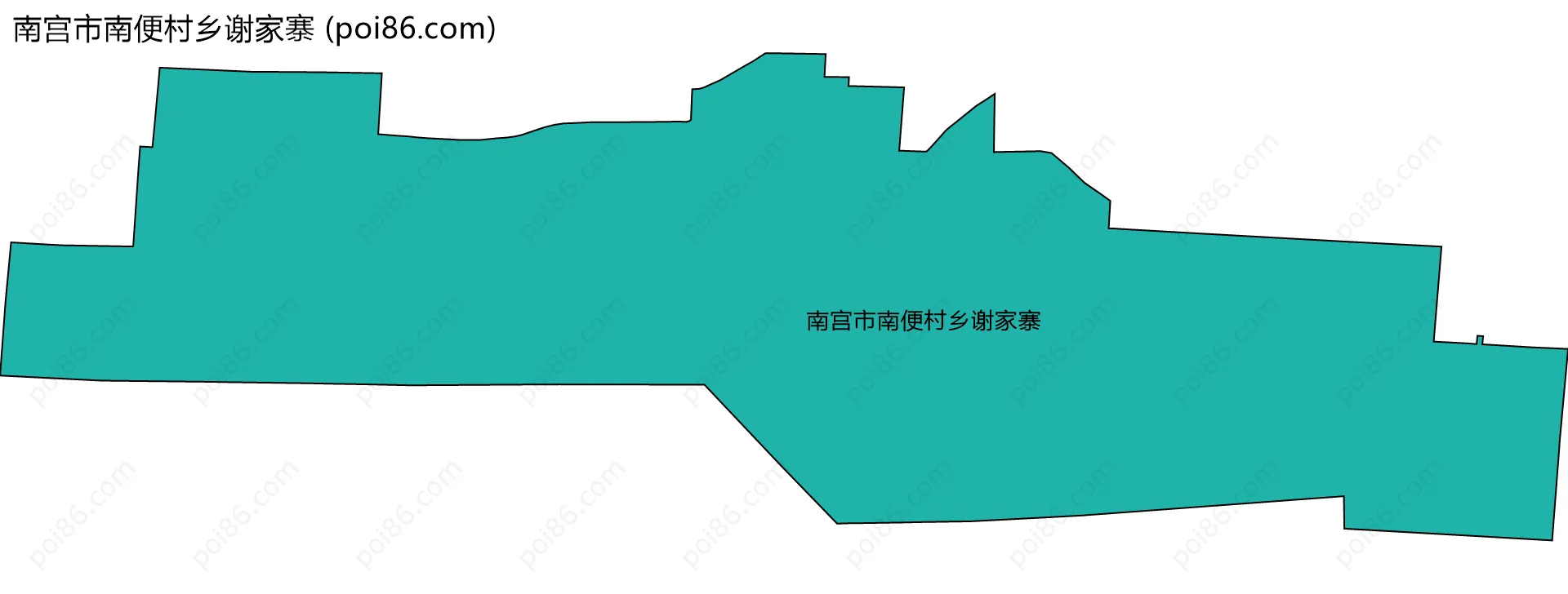 南宫市南便村乡谢家寨边界地图