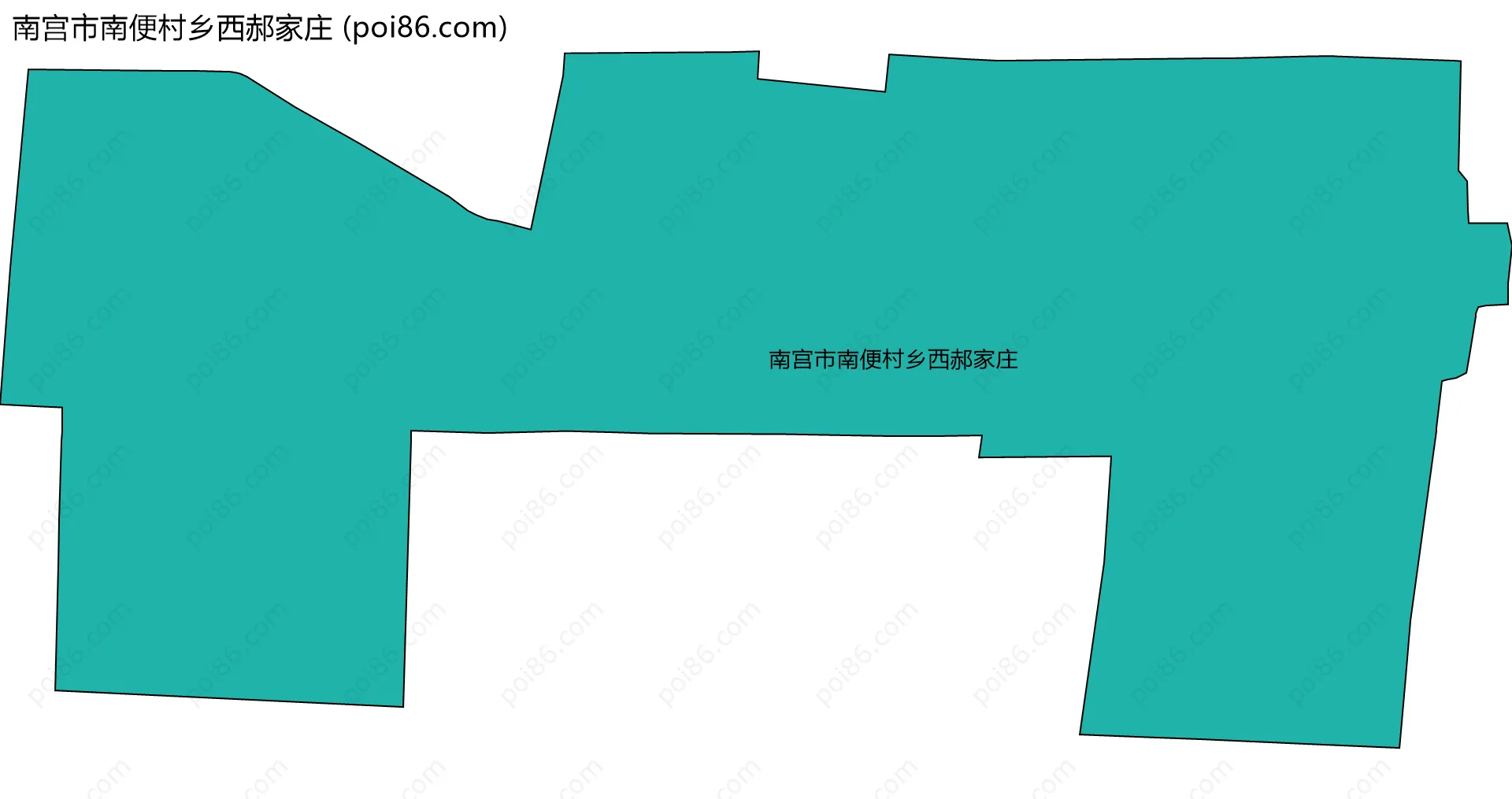 南宫市南便村乡西郝家庄边界地图