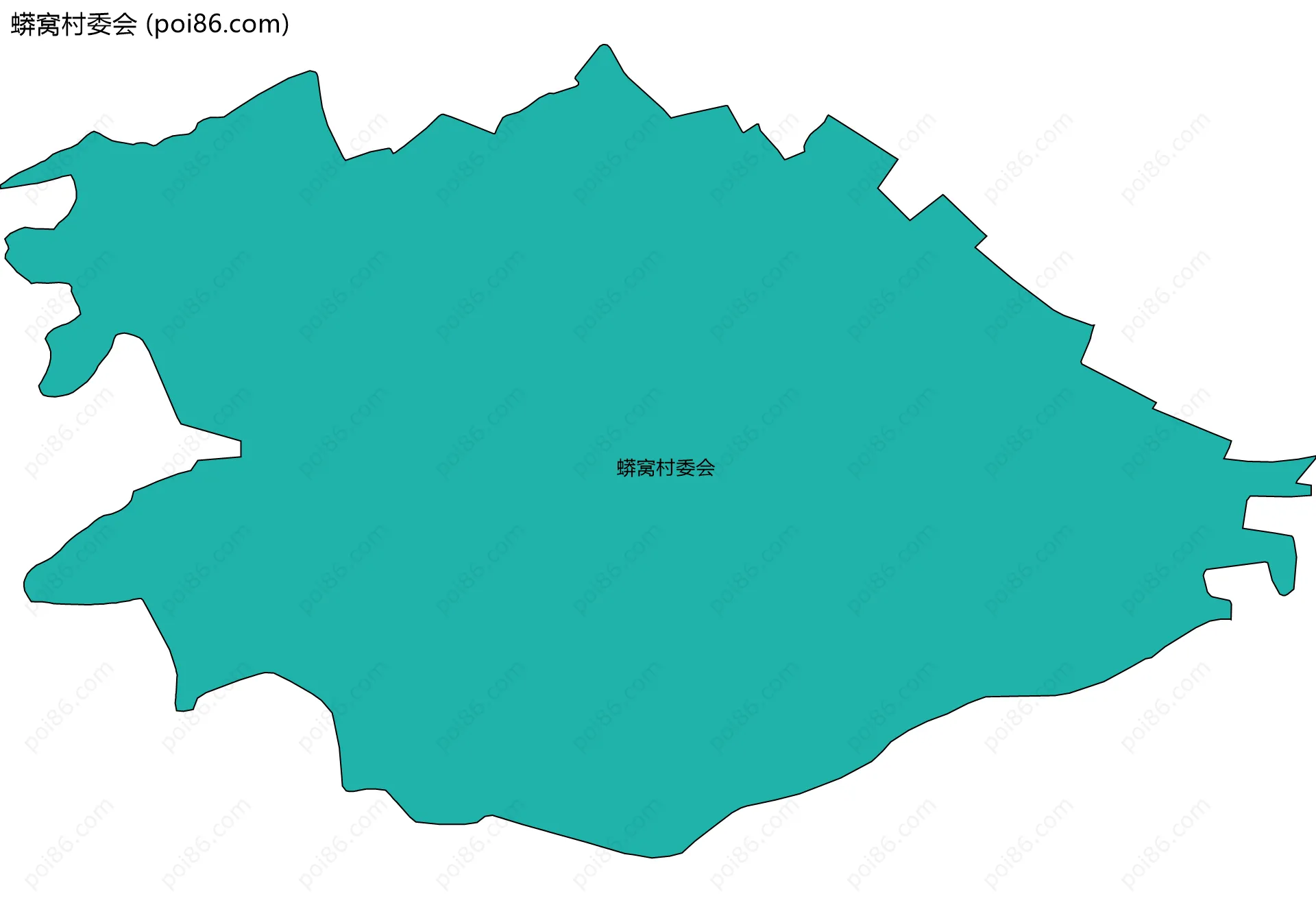 蟒窝村委会边界地图