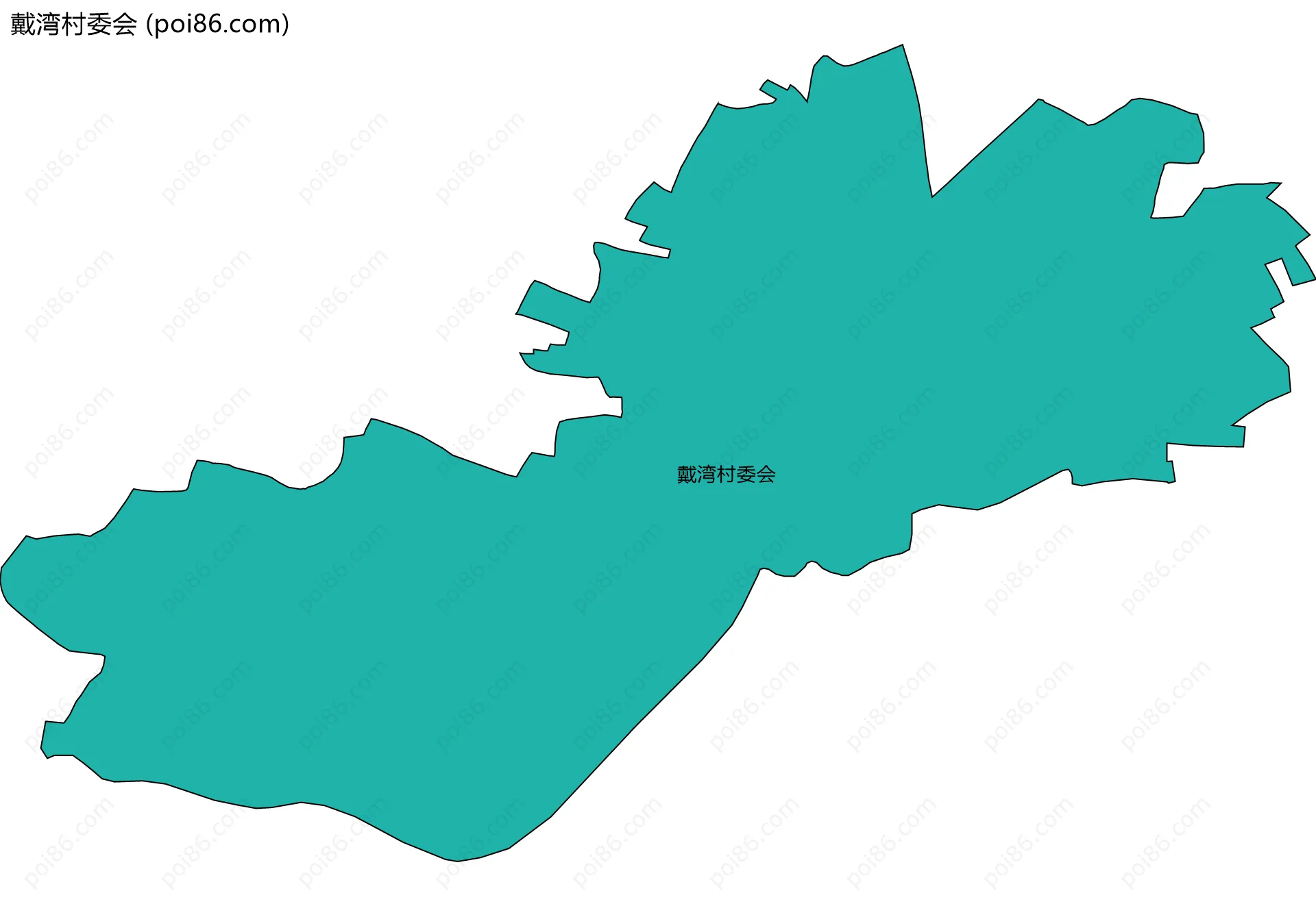 戴湾村委会边界地图