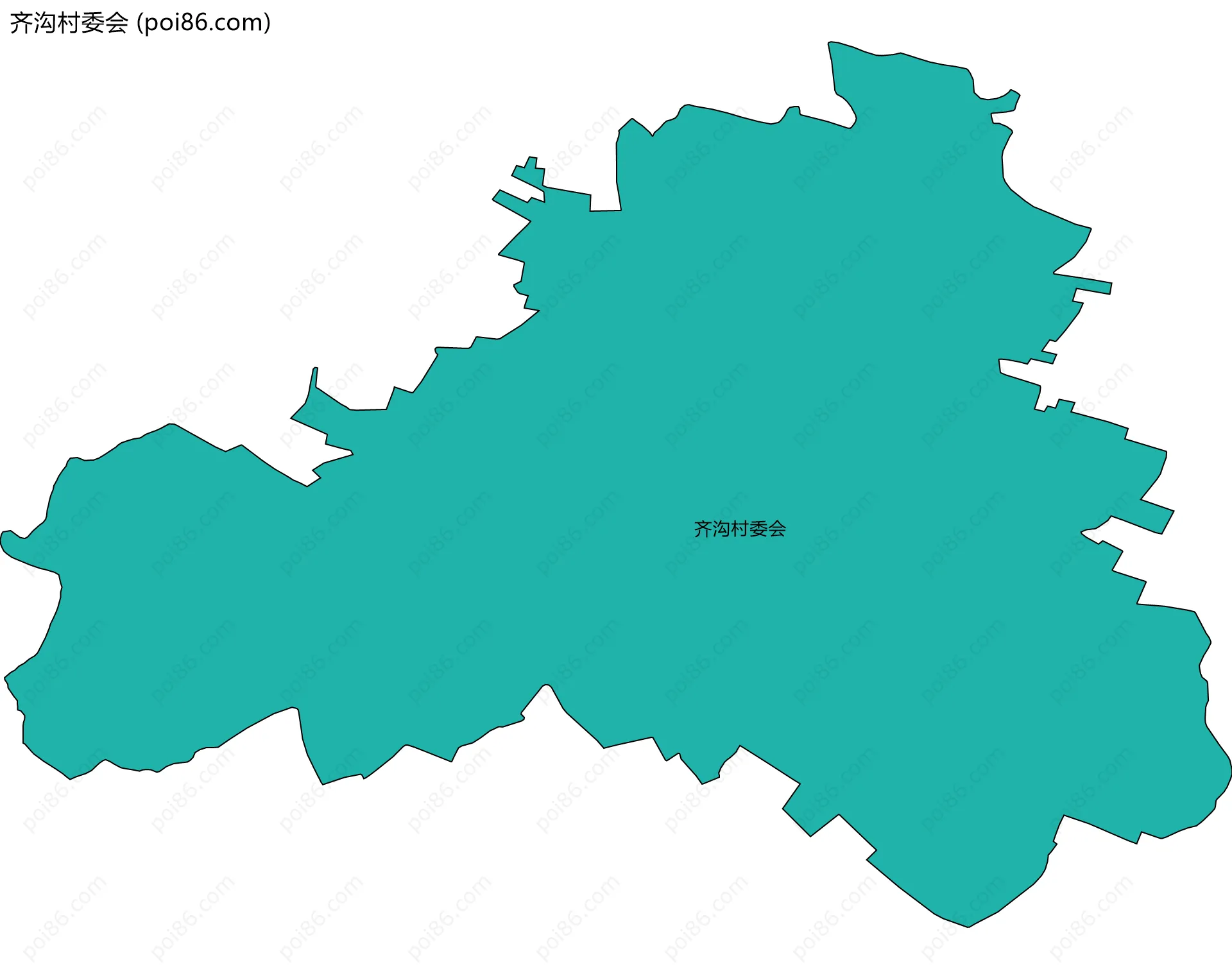 齐沟村委会边界地图