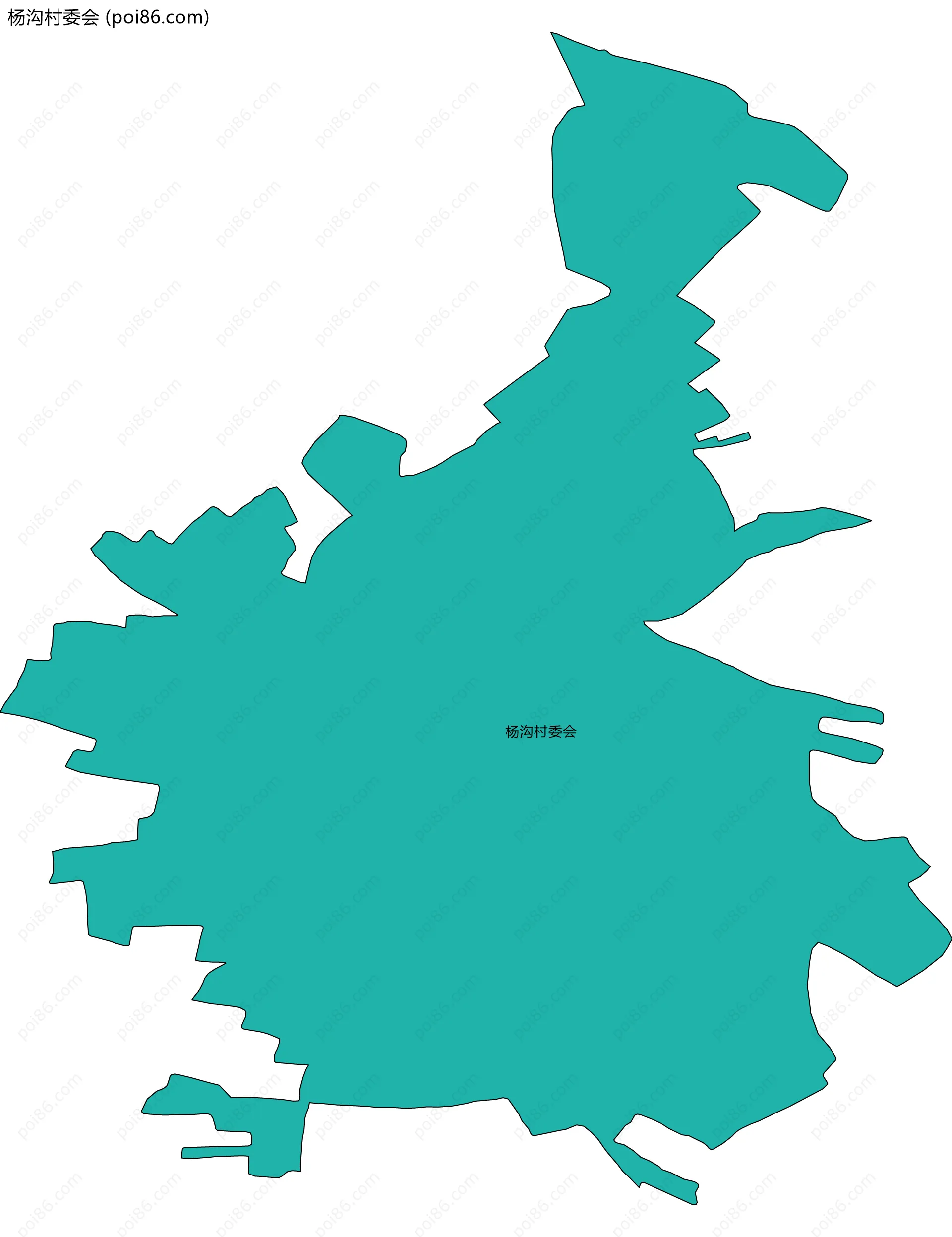 杨沟村委会边界地图