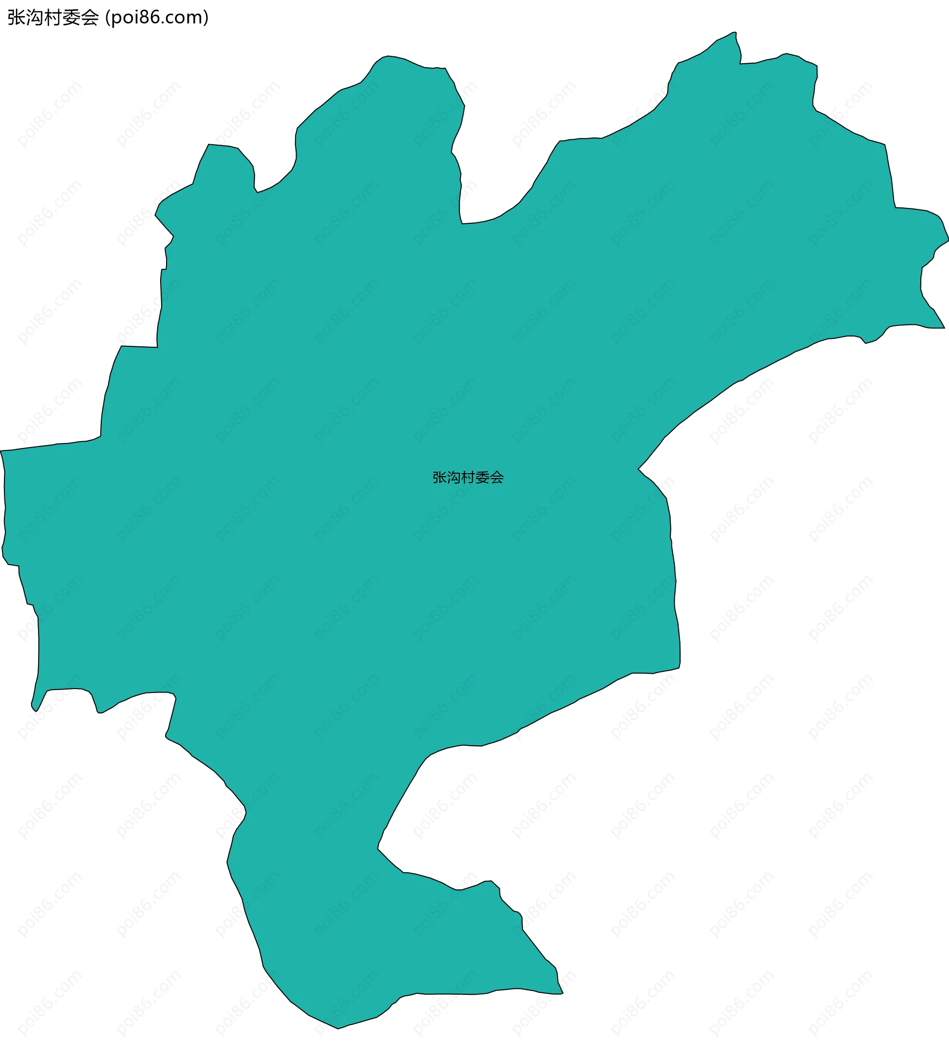 张沟村委会边界地图