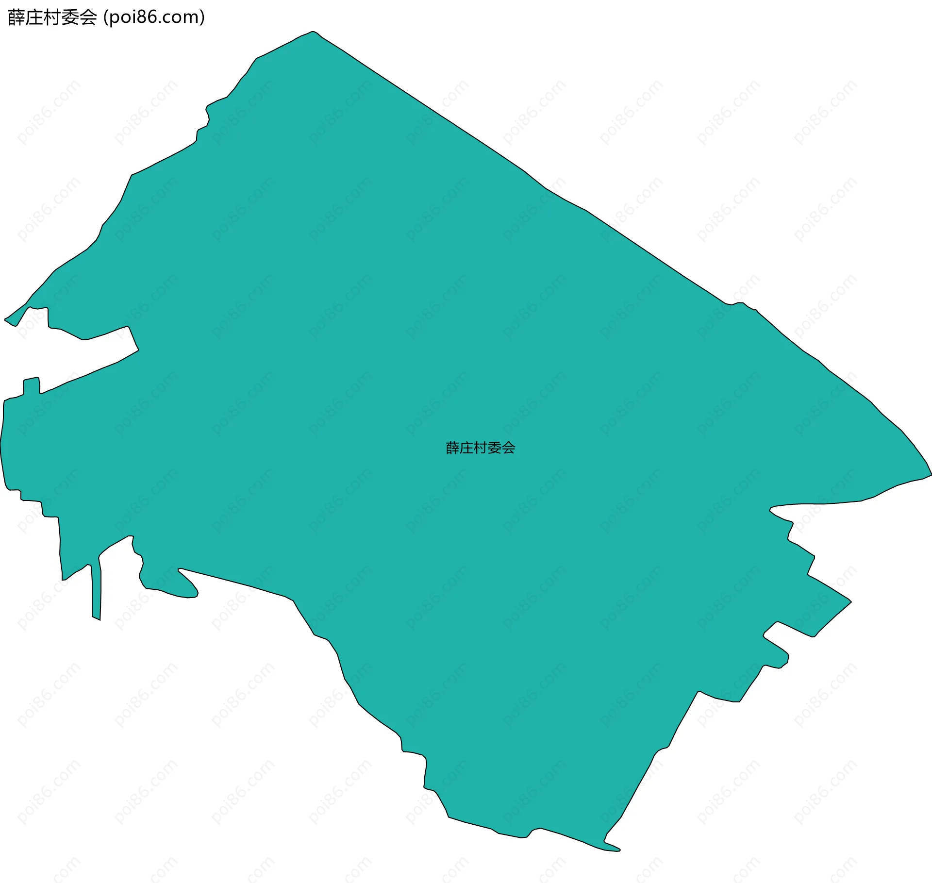 薛庄村委会边界地图