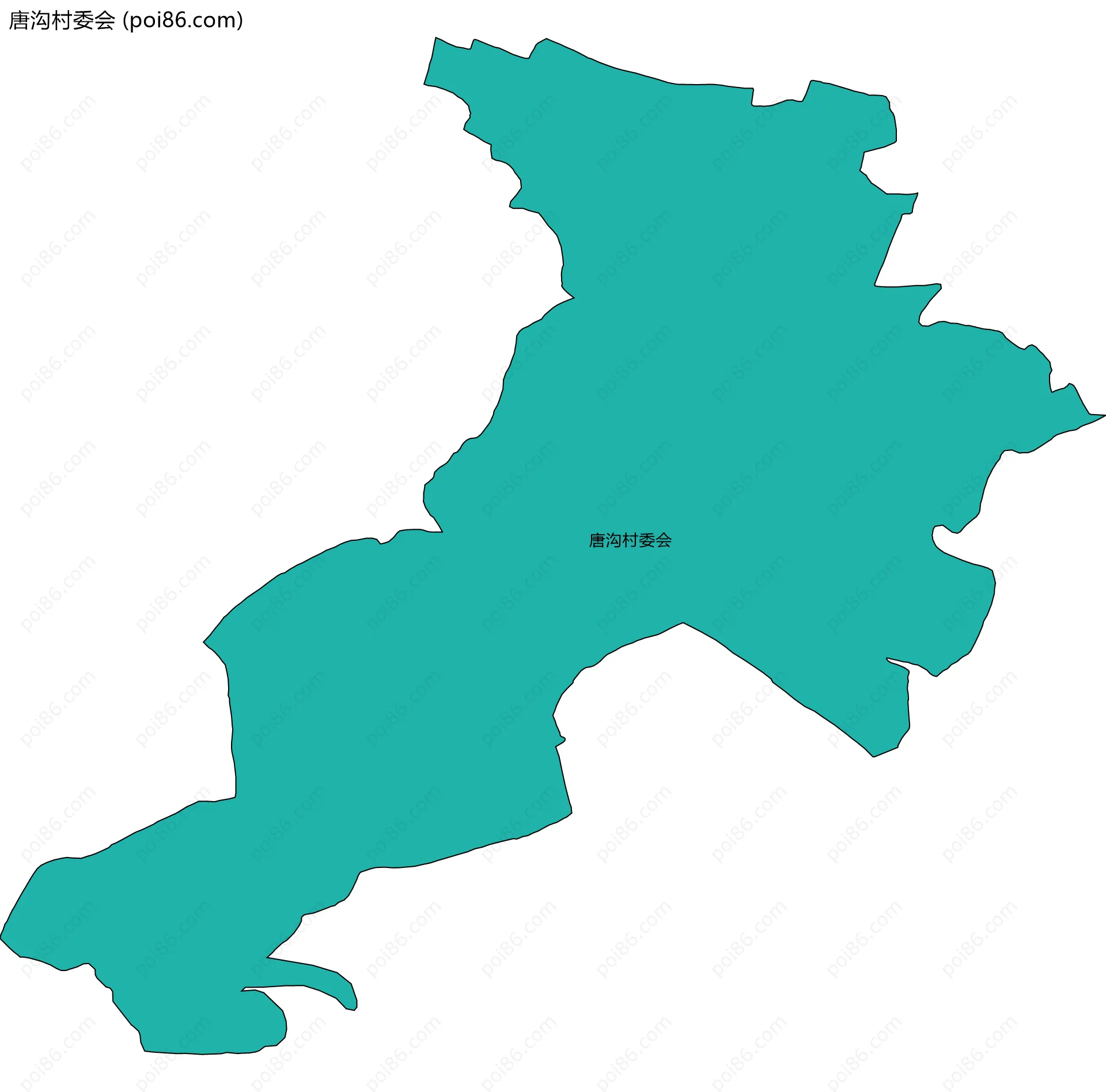 唐沟村委会边界地图