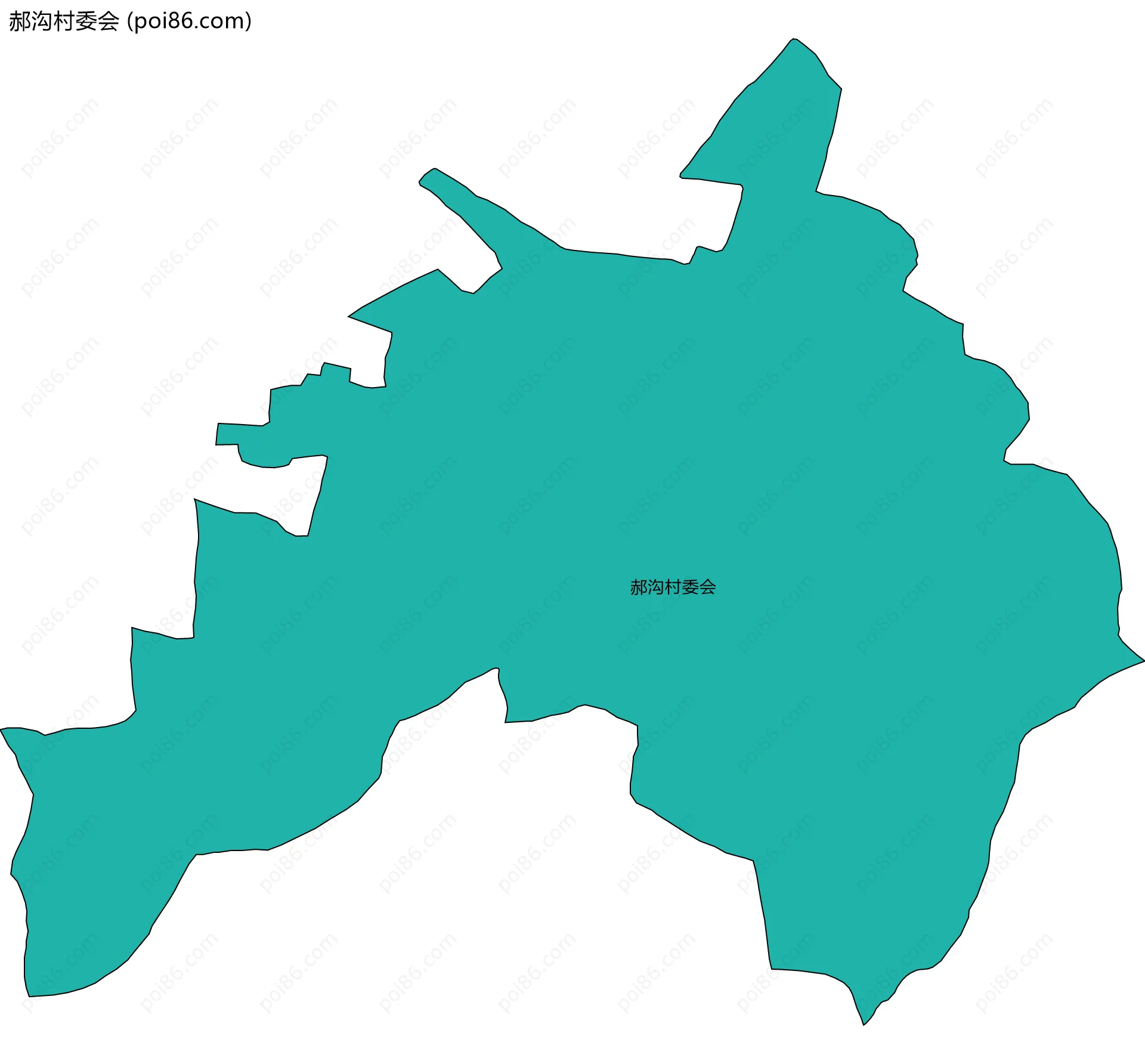 郝沟村委会边界地图