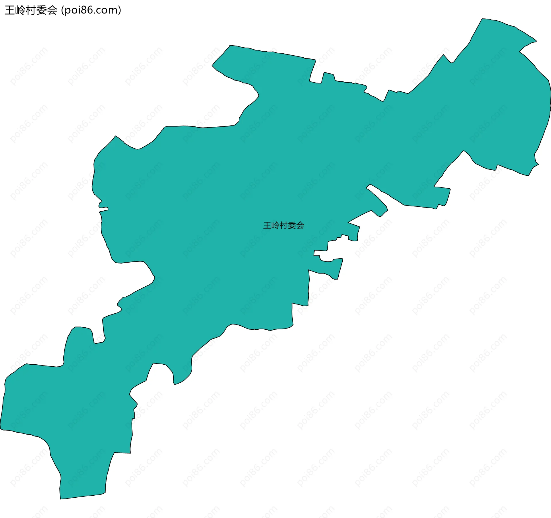 王岭村委会边界地图