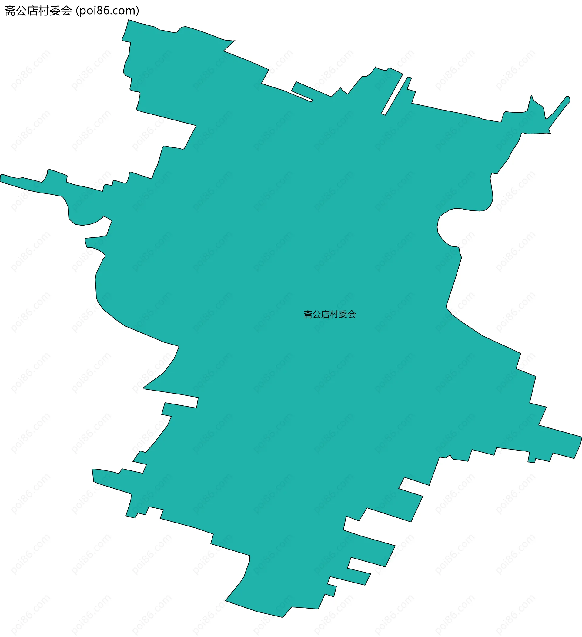 斋公店村委会边界地图