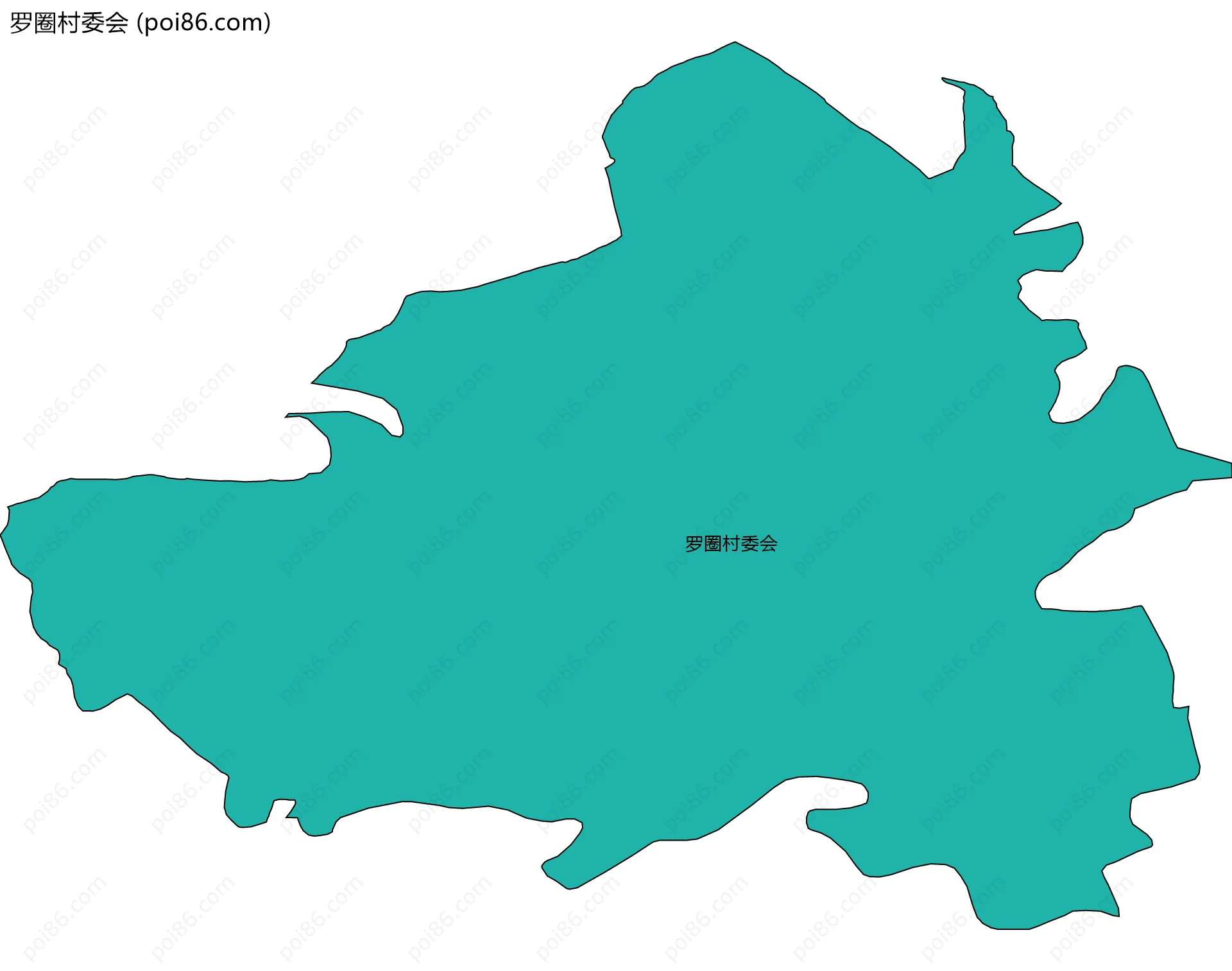 罗圈村委会边界地图