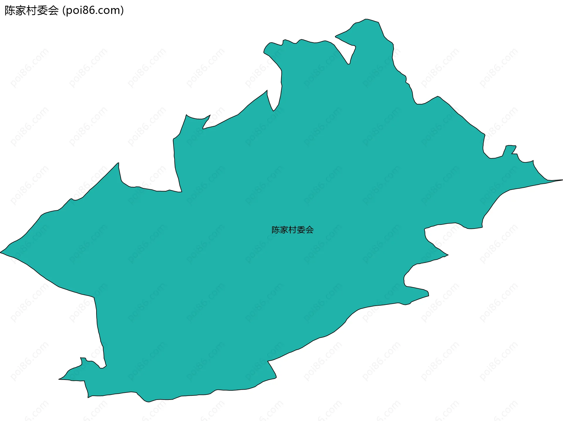 陈家村委会边界地图