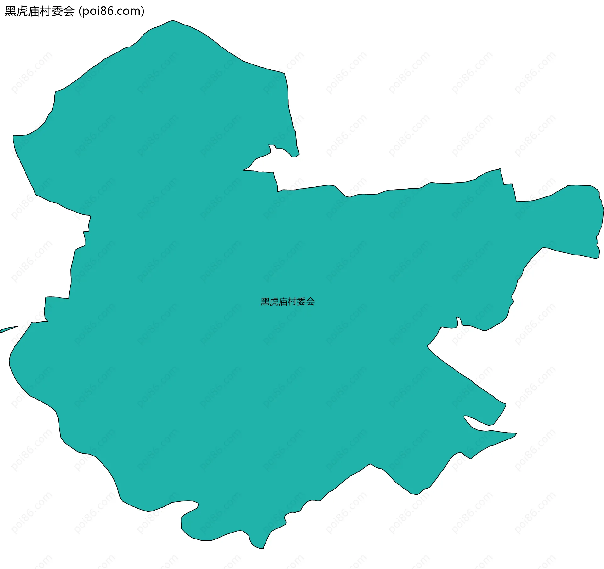 黑虎庙村委会边界地图