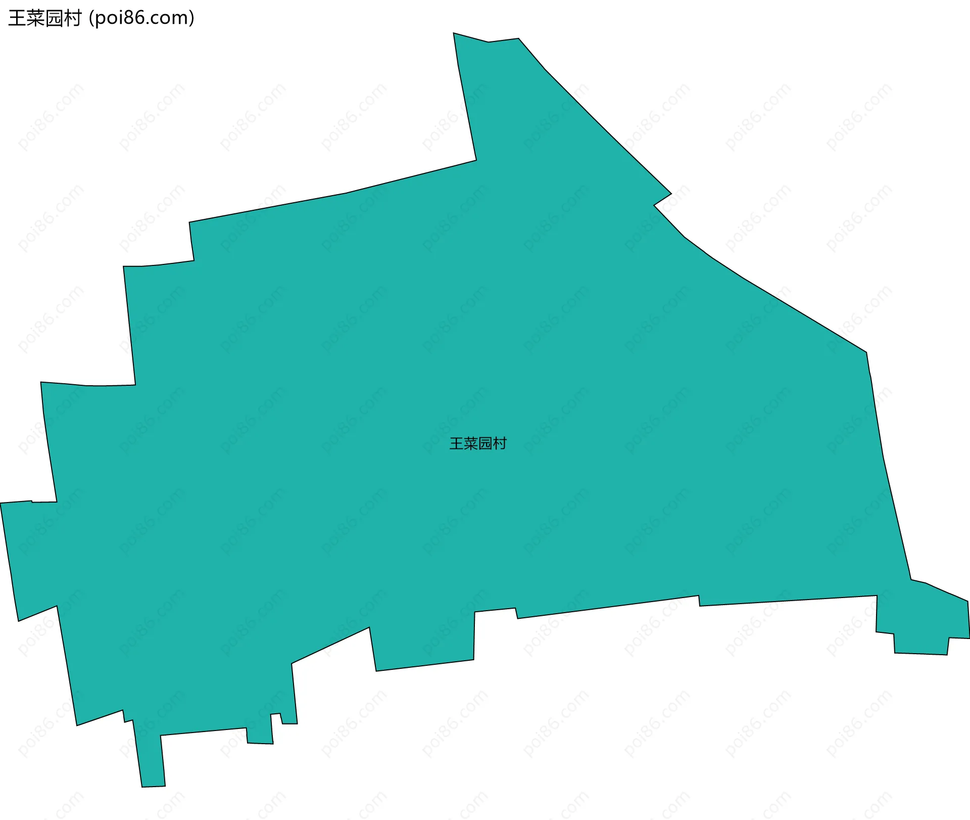 王菜园村边界地图