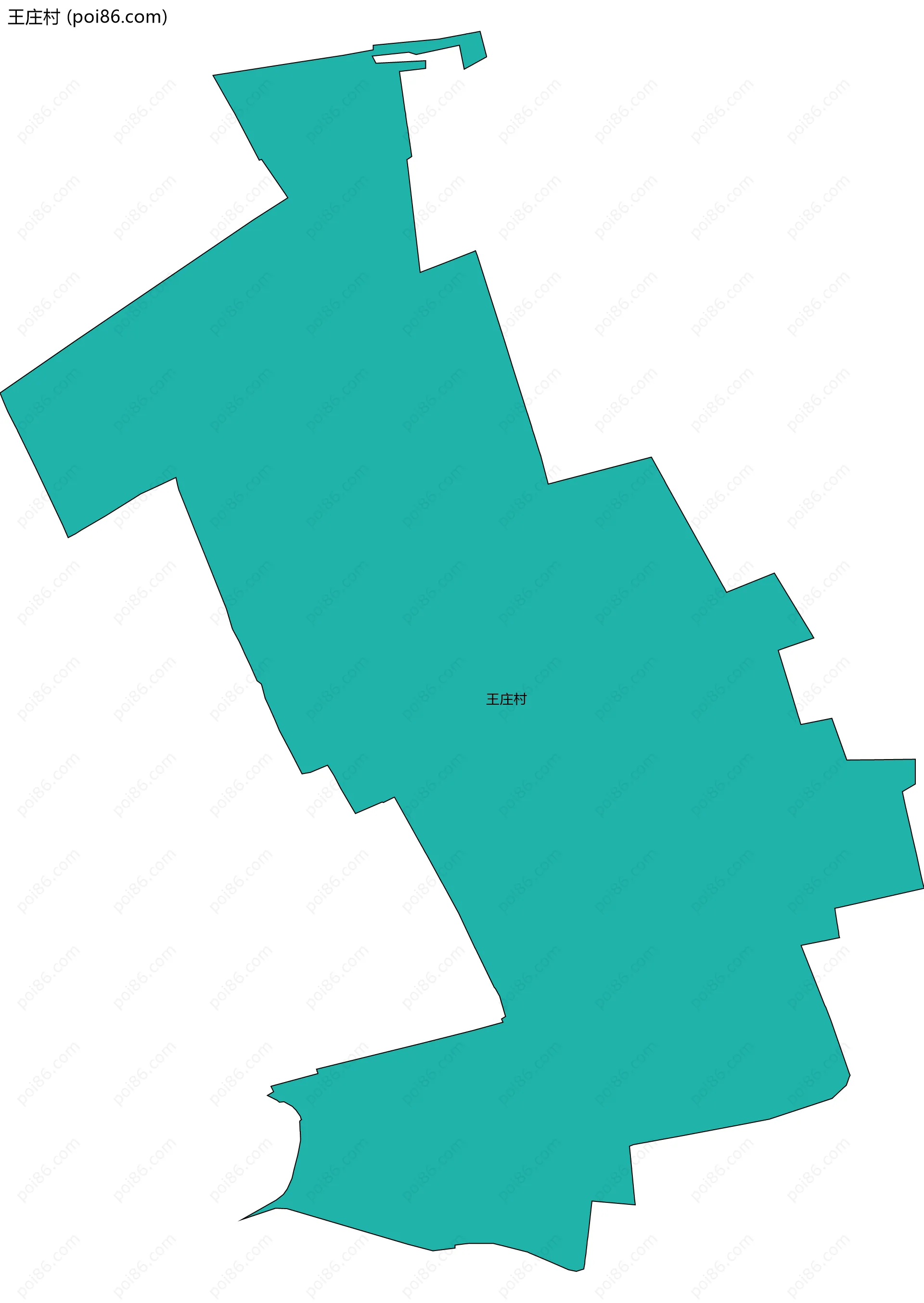 王庄村边界地图
