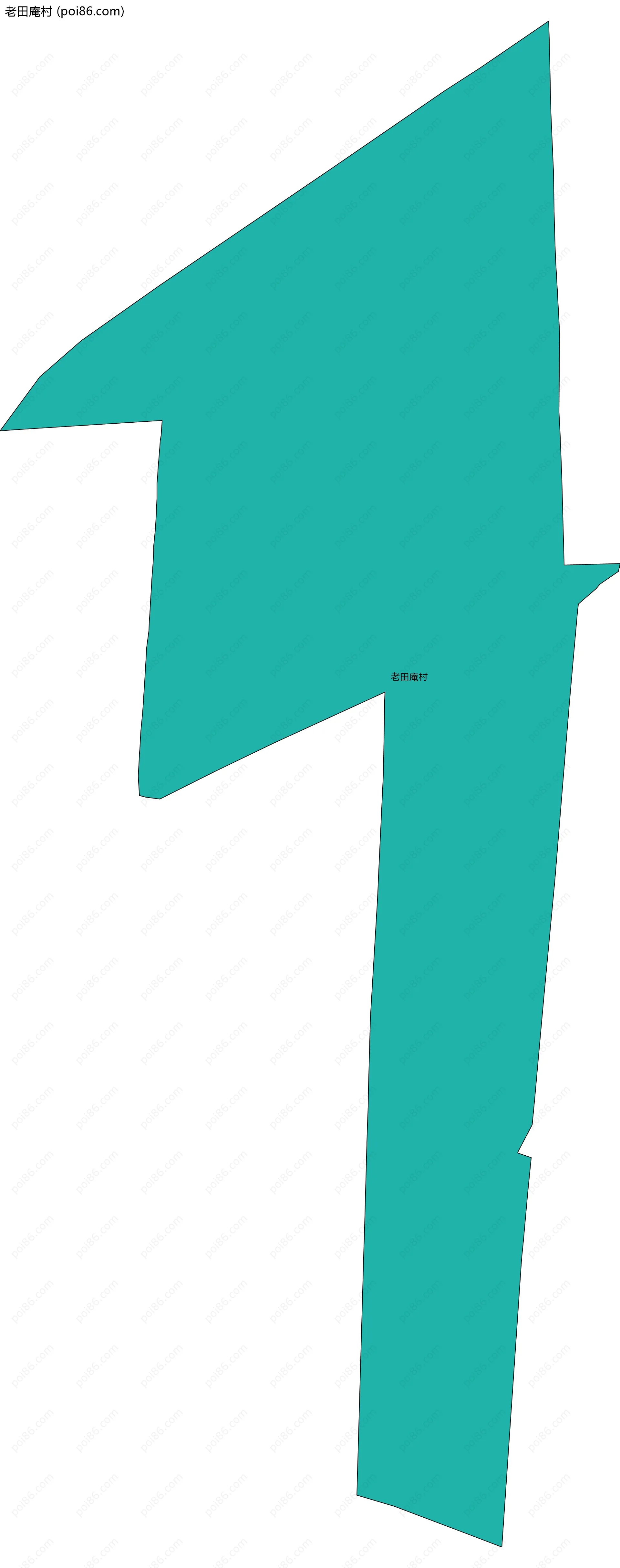 老田庵村边界地图