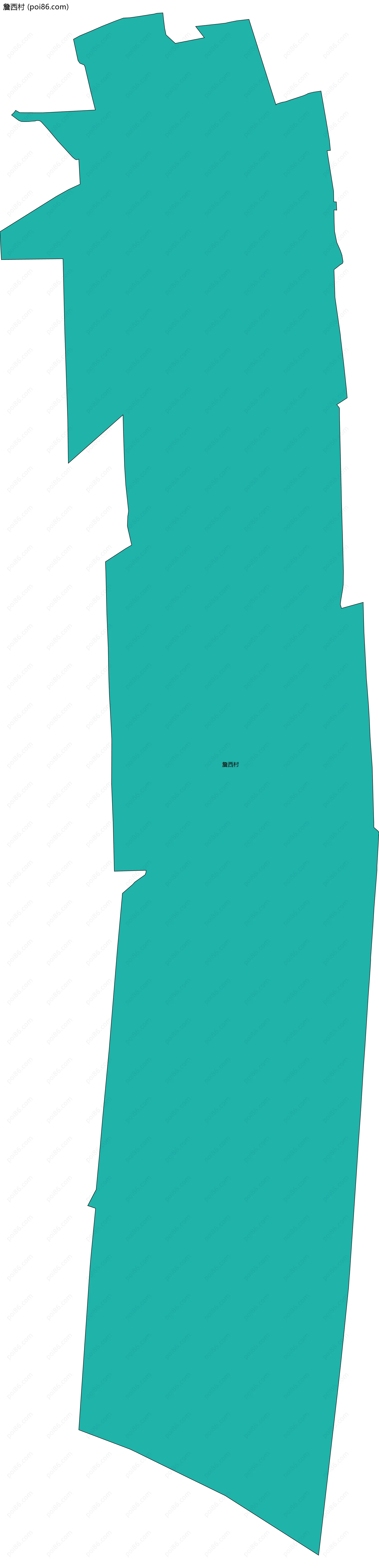 詹西村边界地图