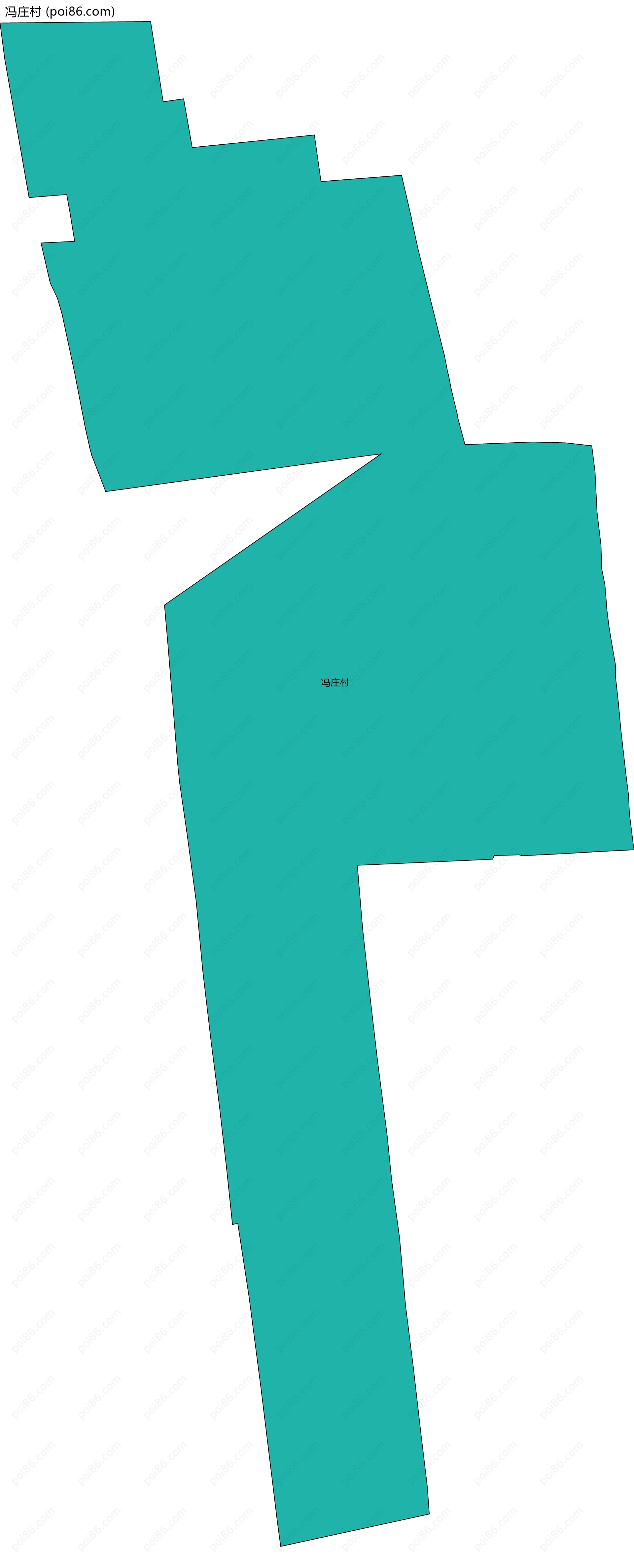 冯庄村边界地图