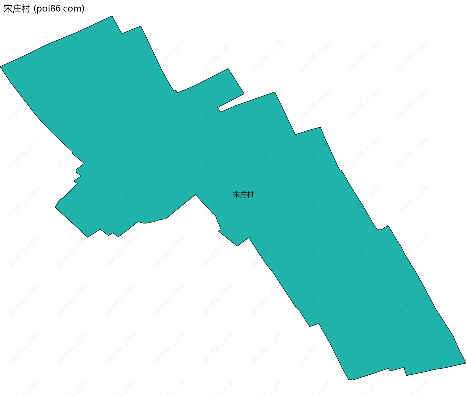 宋庄村边界地图