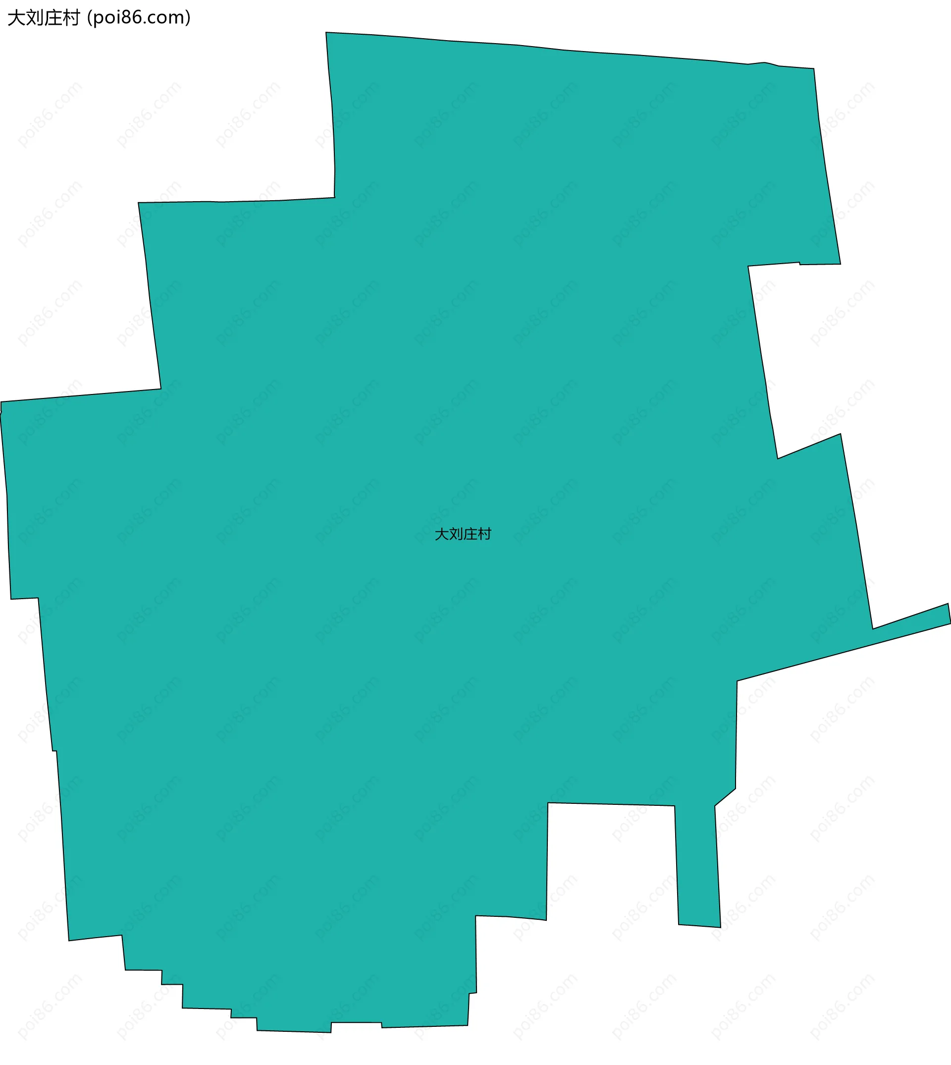 大刘庄村边界地图