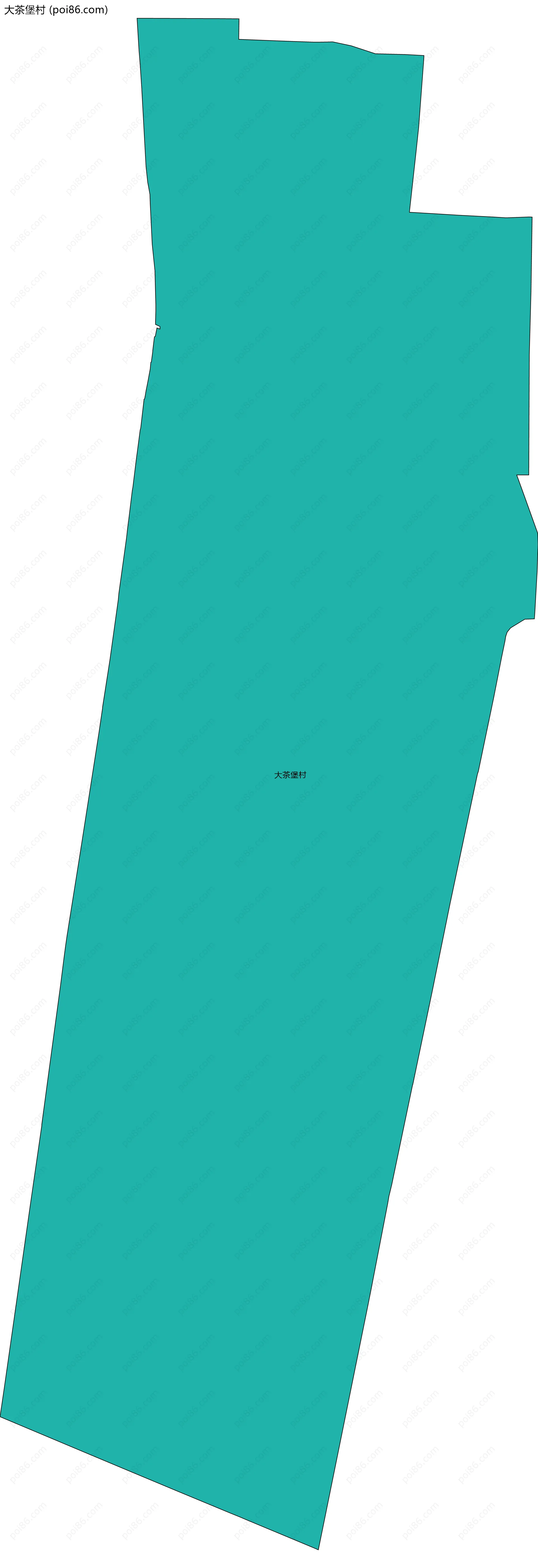 大茶堡村边界地图