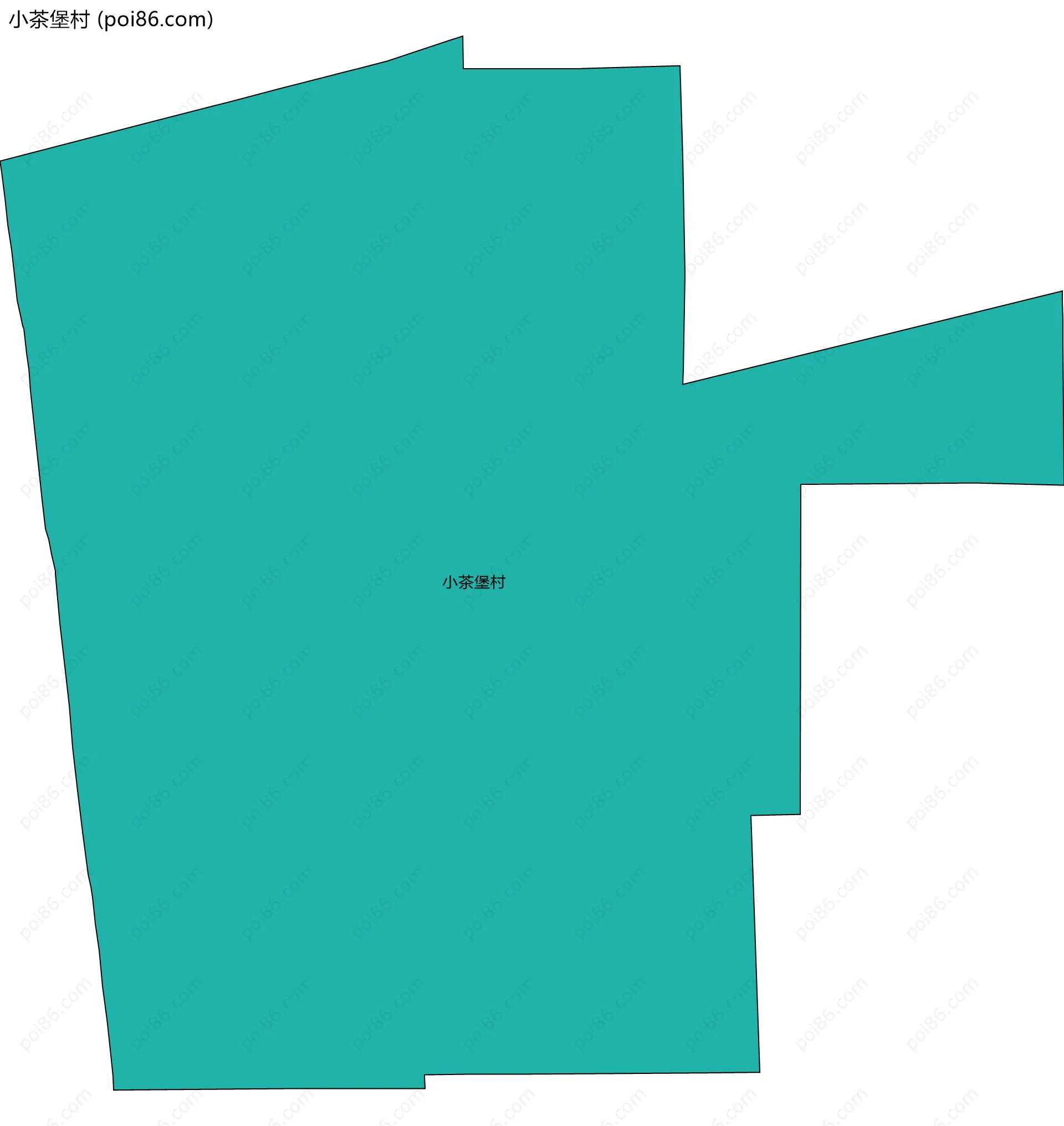 小茶堡村边界地图