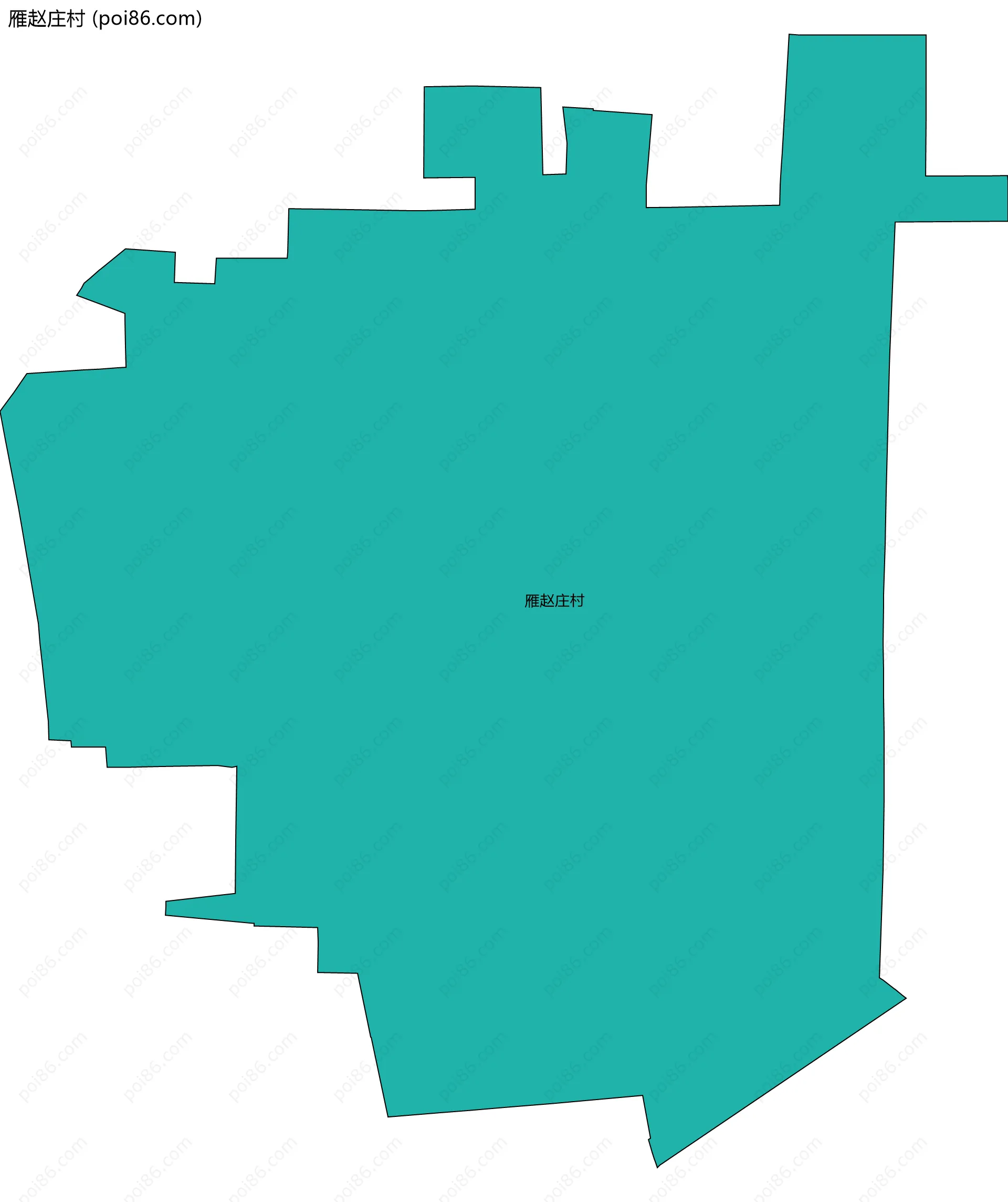 雁赵庄村边界地图