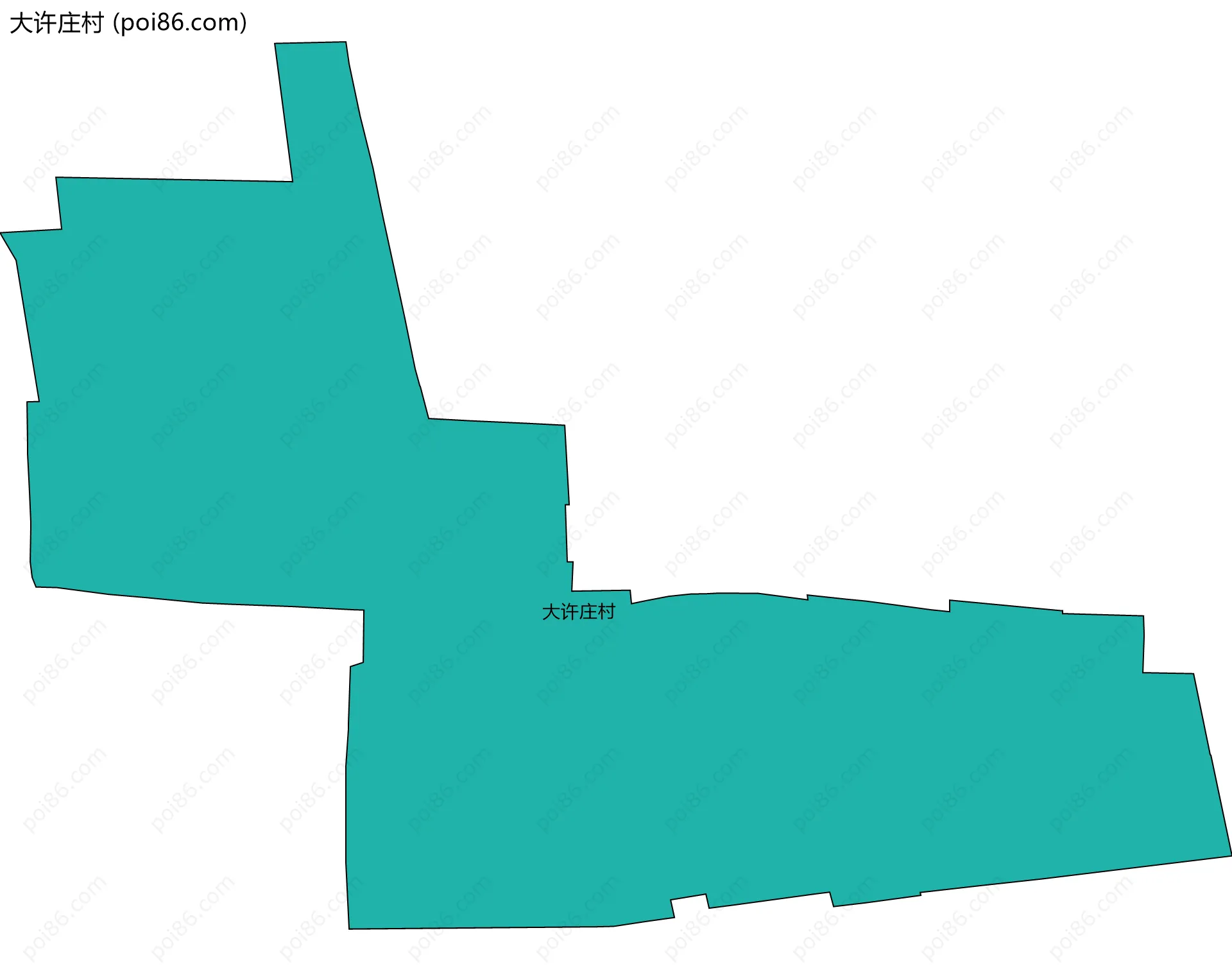 大许庄村边界地图