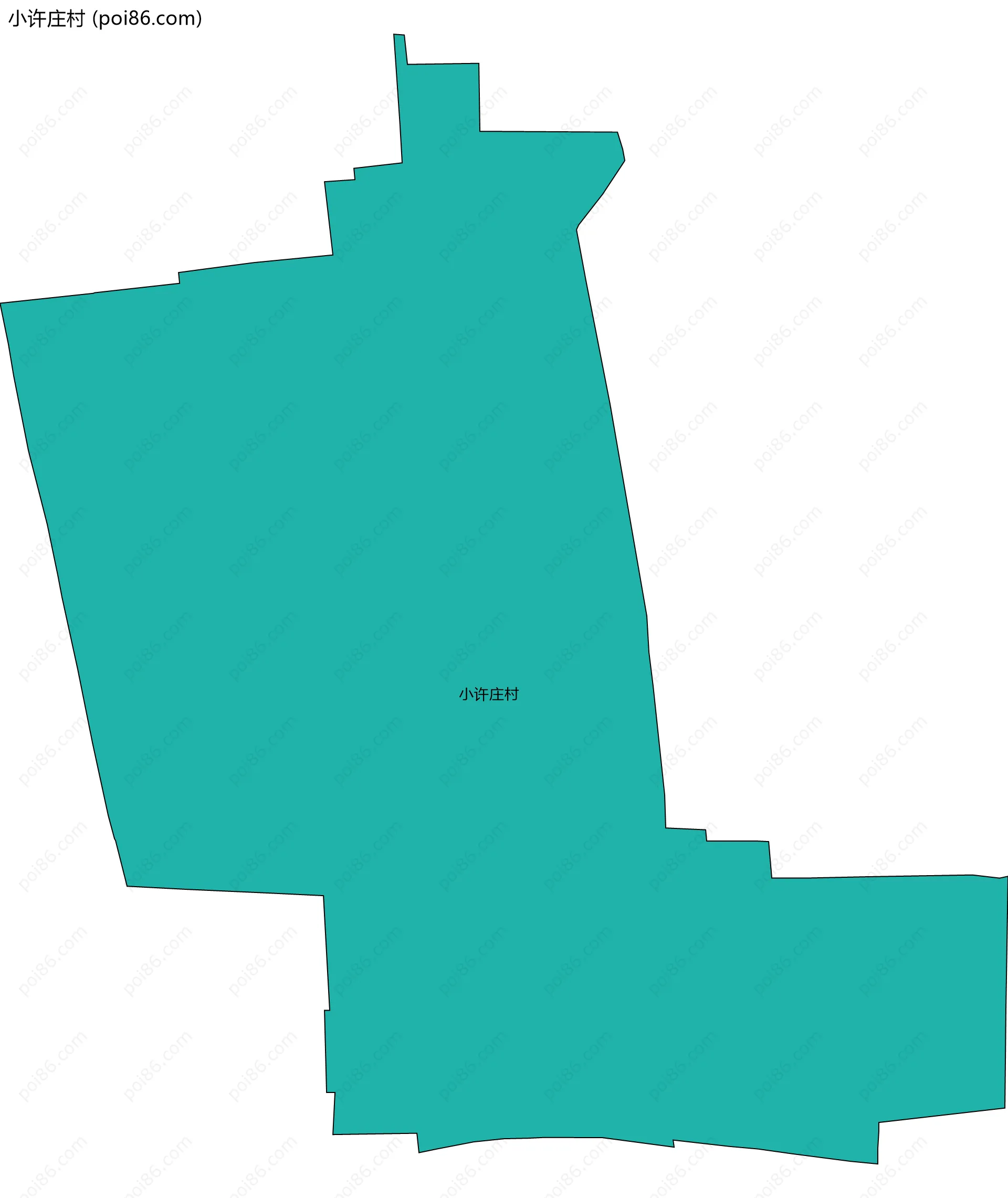 小许庄村边界地图