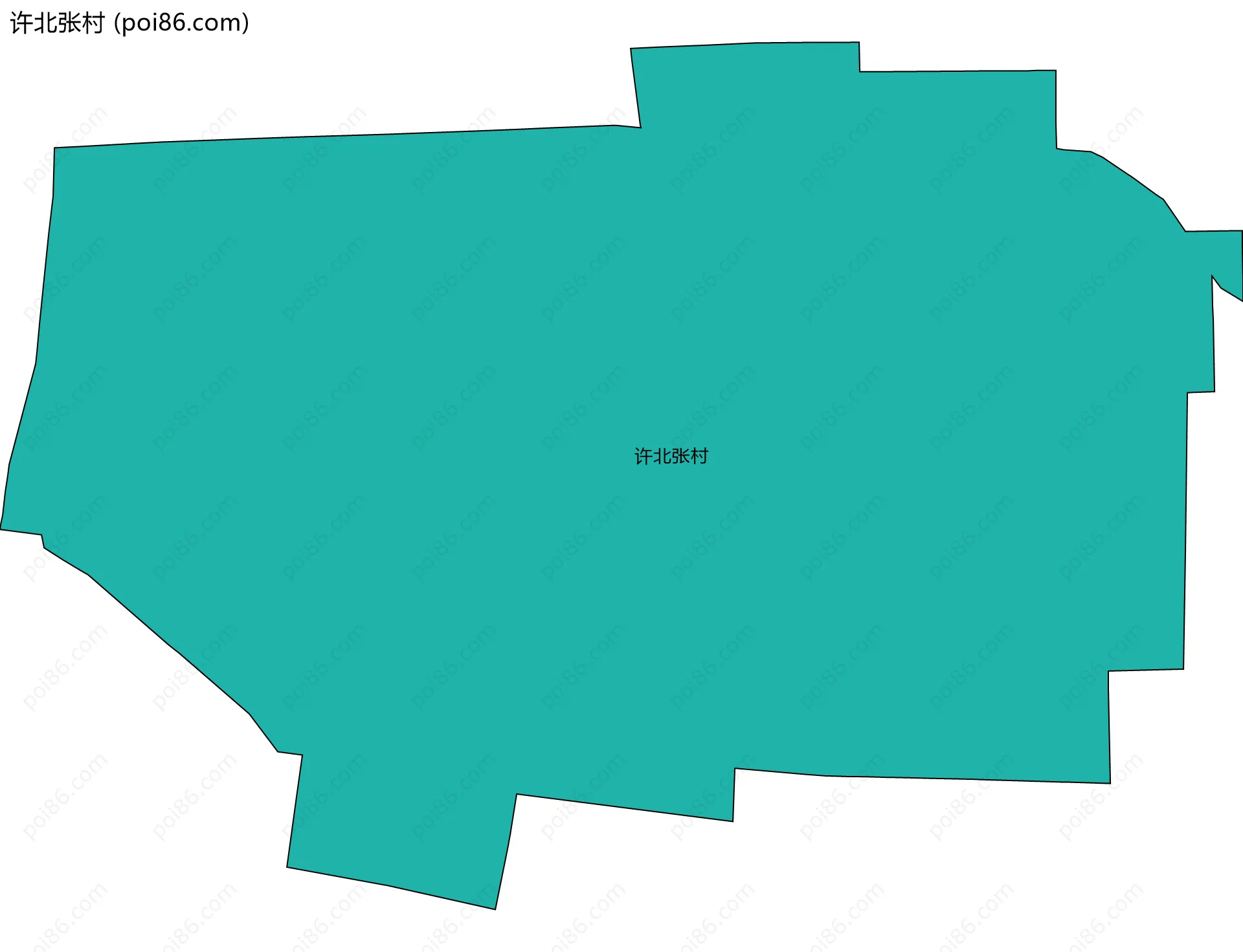 许北张村边界地图